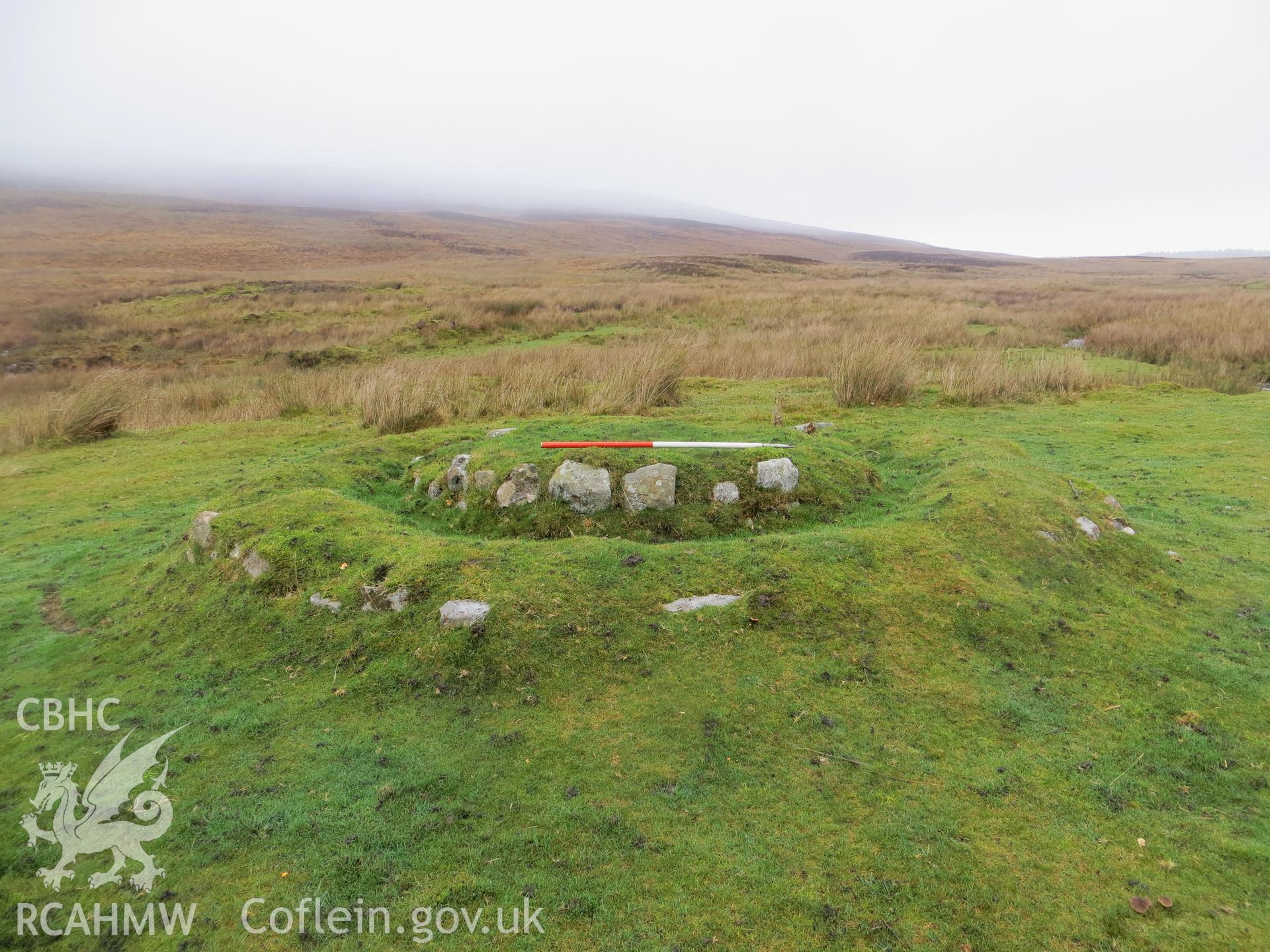 View from the south-east; 1m scale.