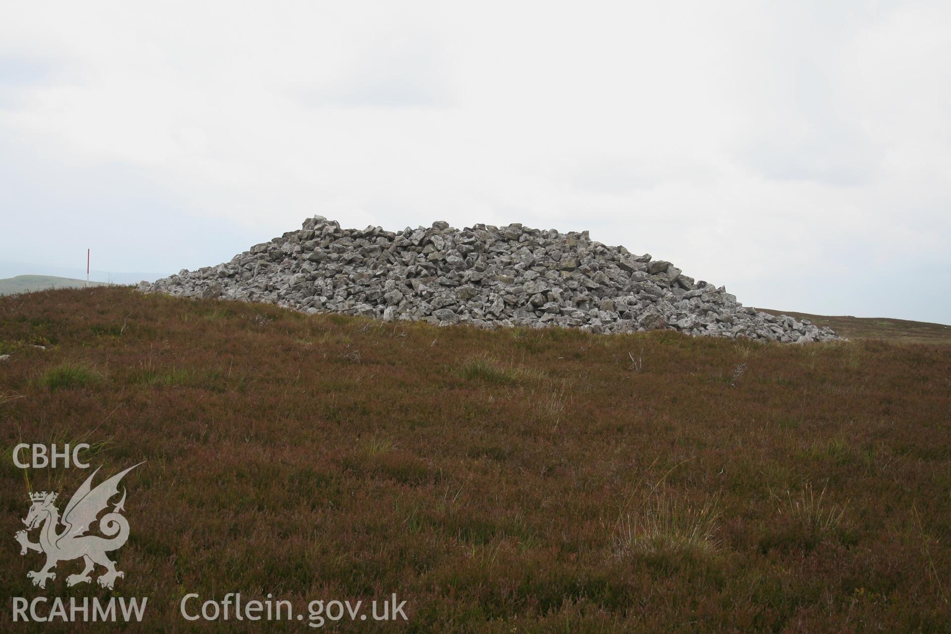 View of cairn from the south-south-west; 1m scale.