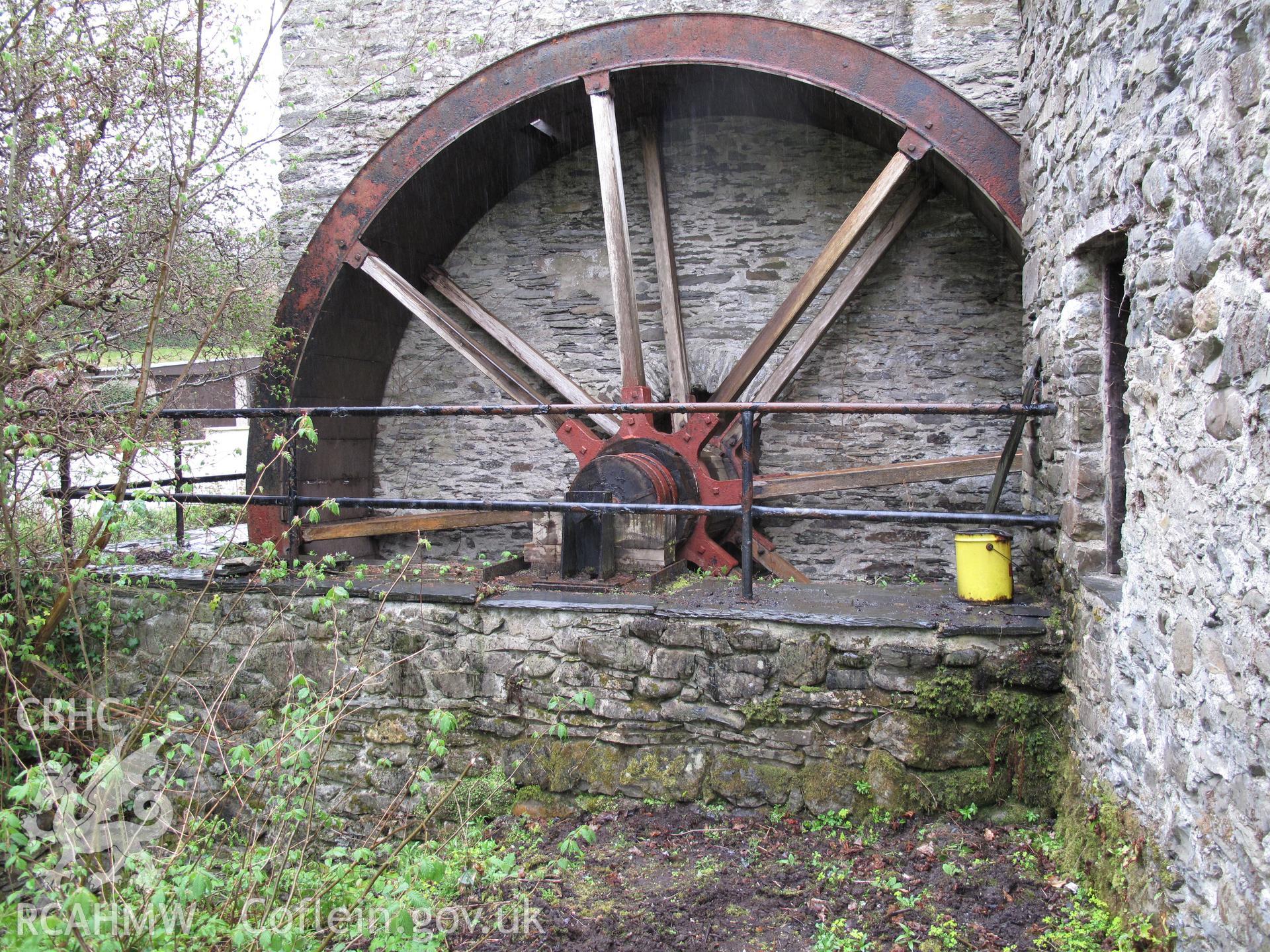 Waterwheel for corn mill at Felin Isaf, Glan Conwy.