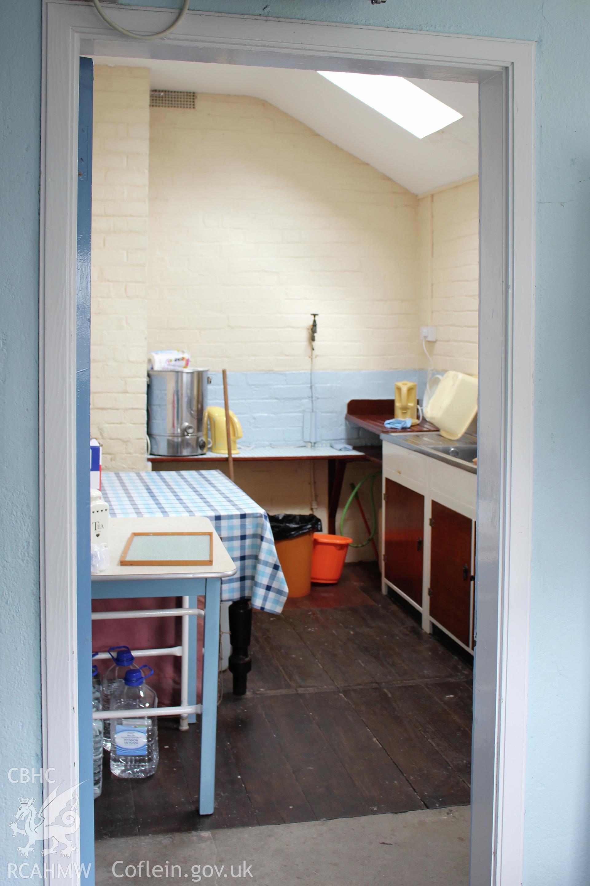 Interior of Baptist Chapel, Ruthin, kitchen