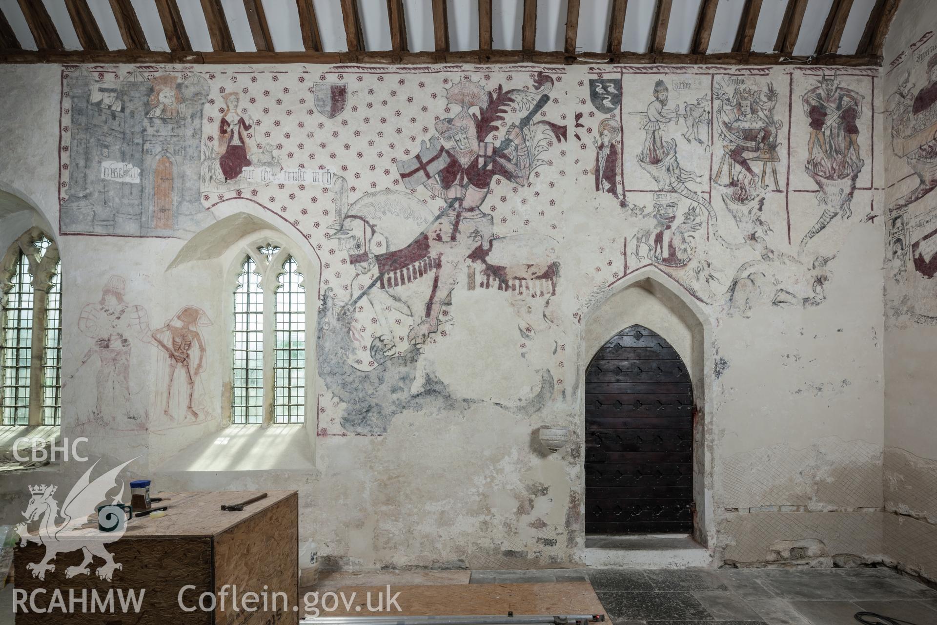 Wallpaintings on south wall