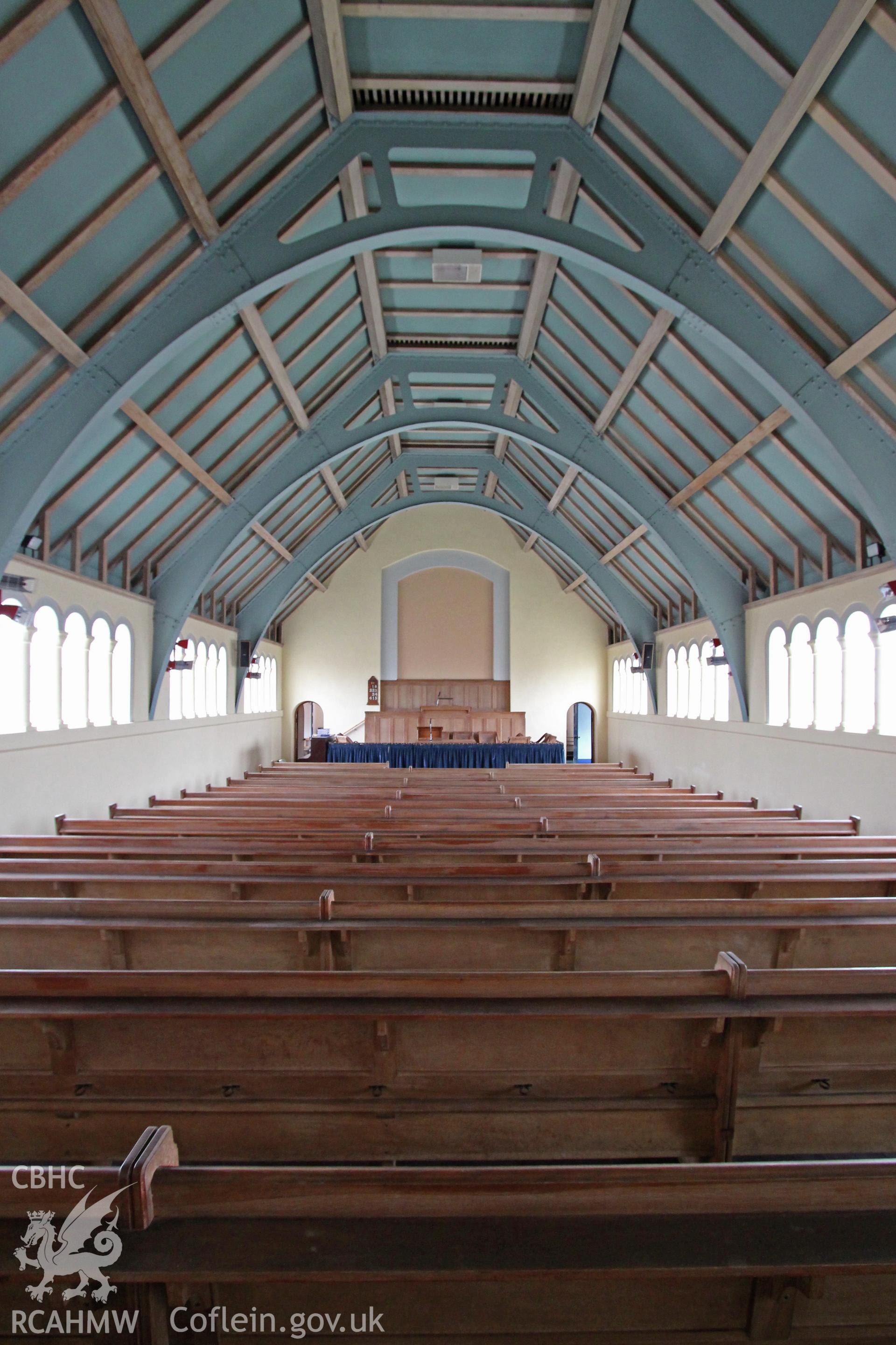 Interior of Baptist Chapel, Ruthin looking north-west