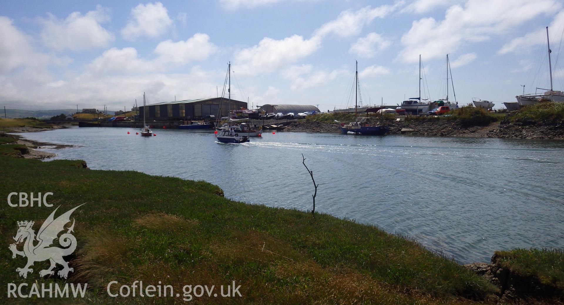 View of the present day boatyard from the east bank of the Leri