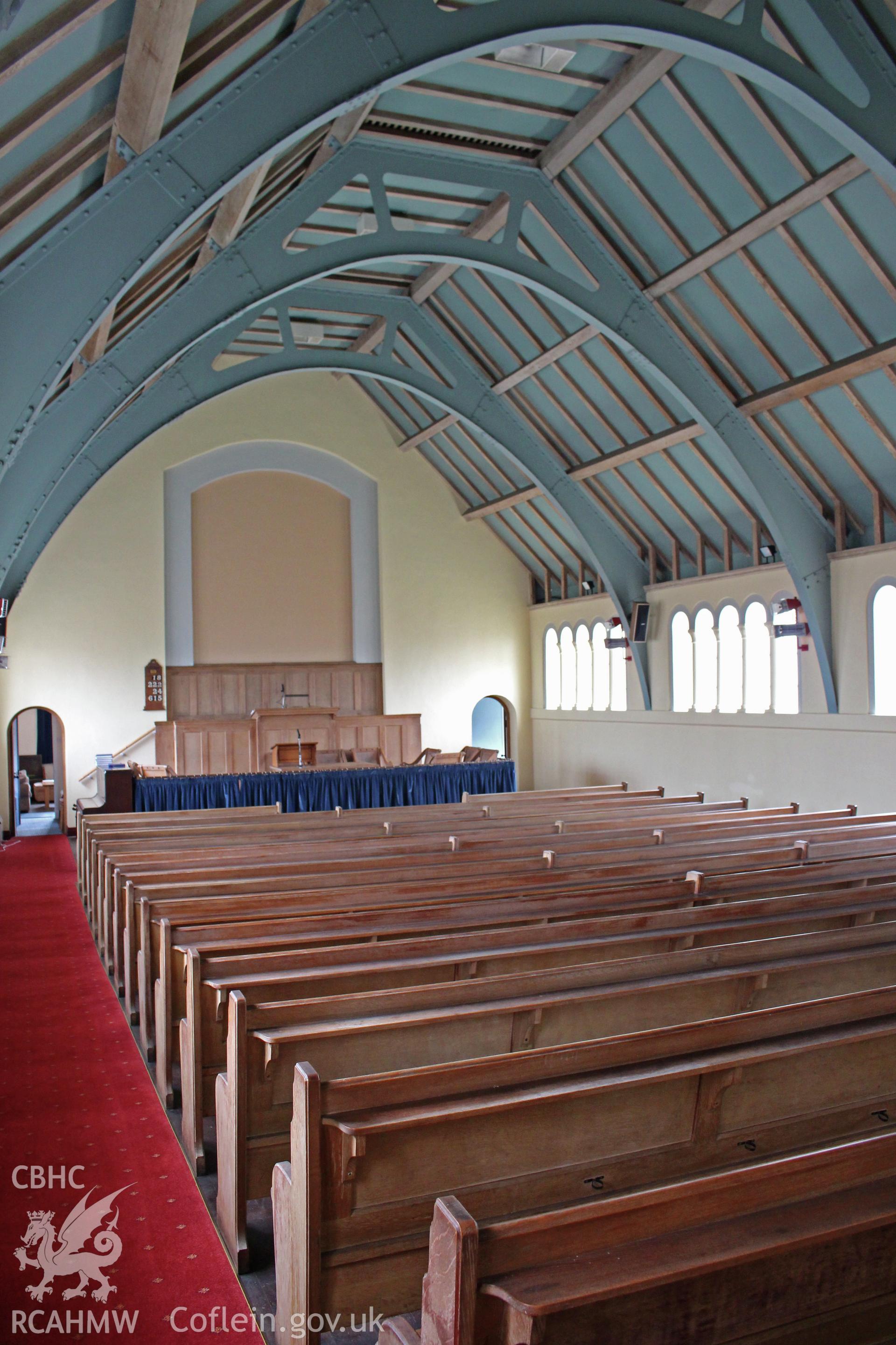 Interior of Baptist Chapel, Ruthin looking north