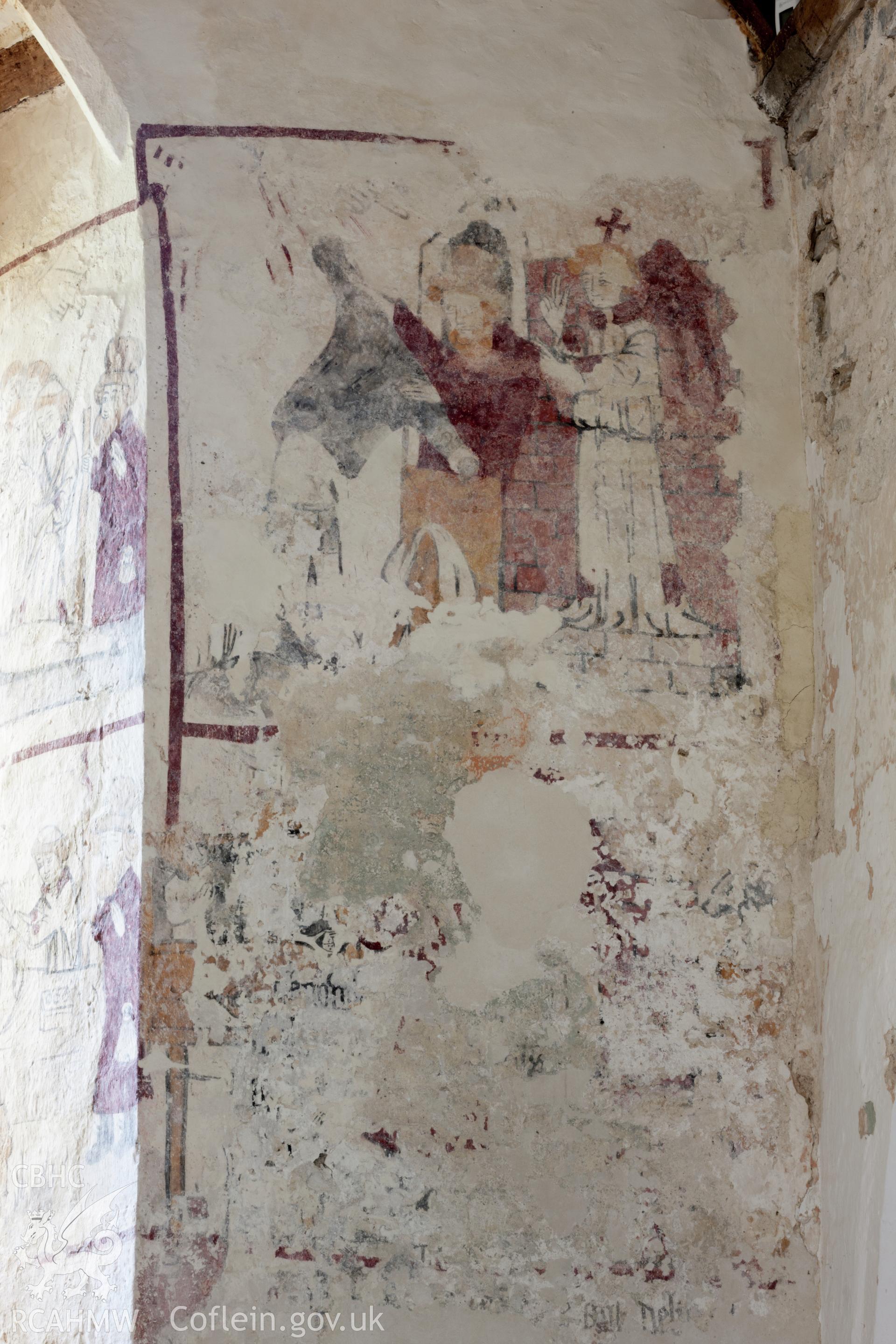 Wallpainting: Seven Acts of Mercy - Clothing the Naked