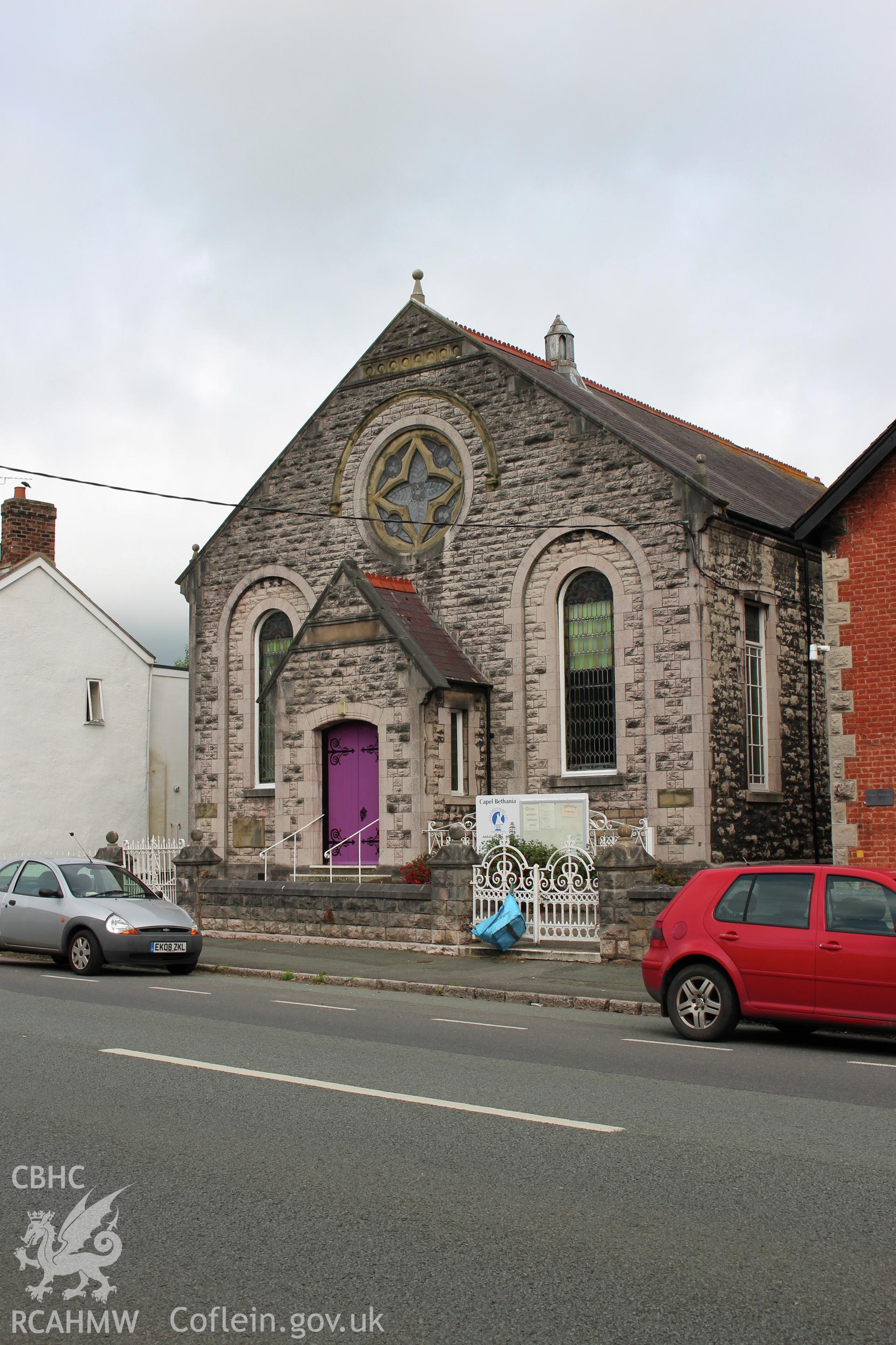 Bethania Welsh Calvinistic Methodist Chapel, Ruthin, facade from west