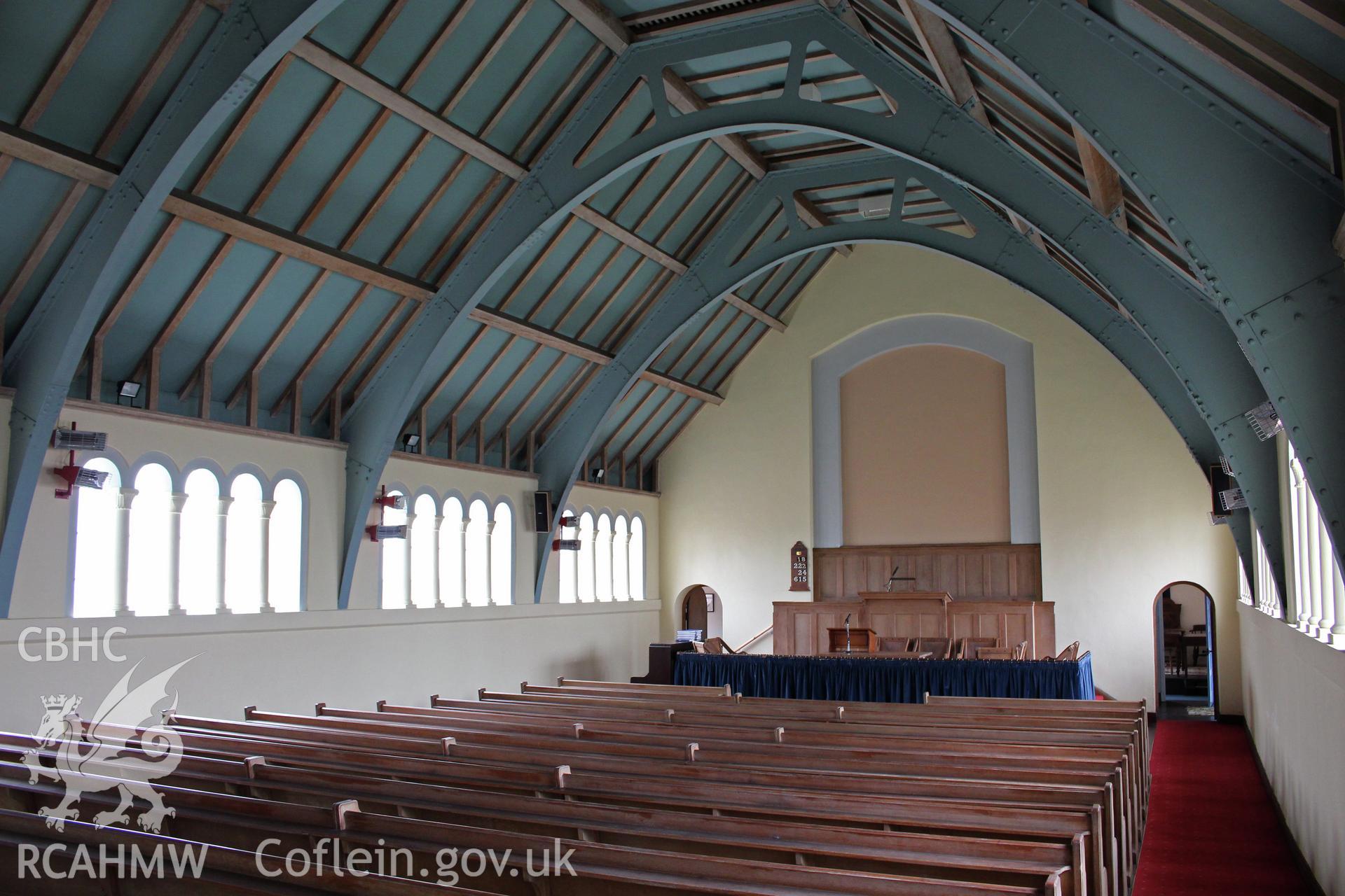 Interior of Baptist Chapel, Ruthin looking west