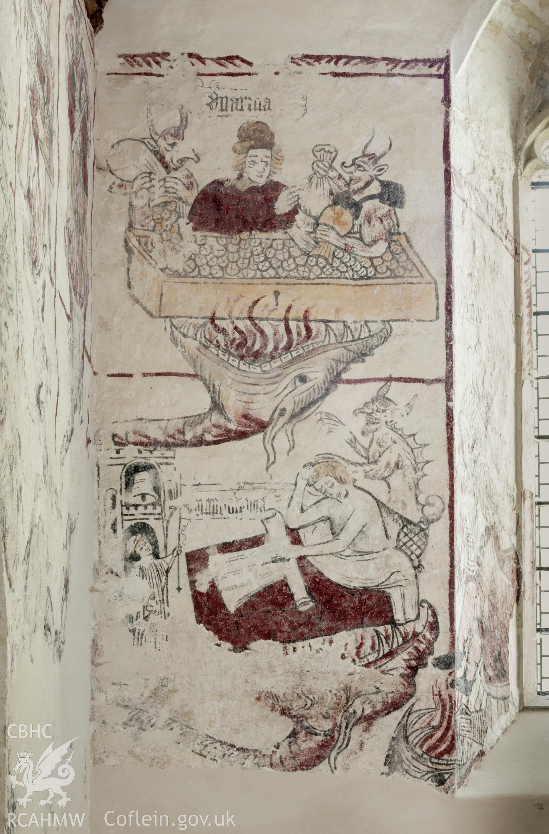 Wallpainting:  Seven Deadly Sins continuation on west wall