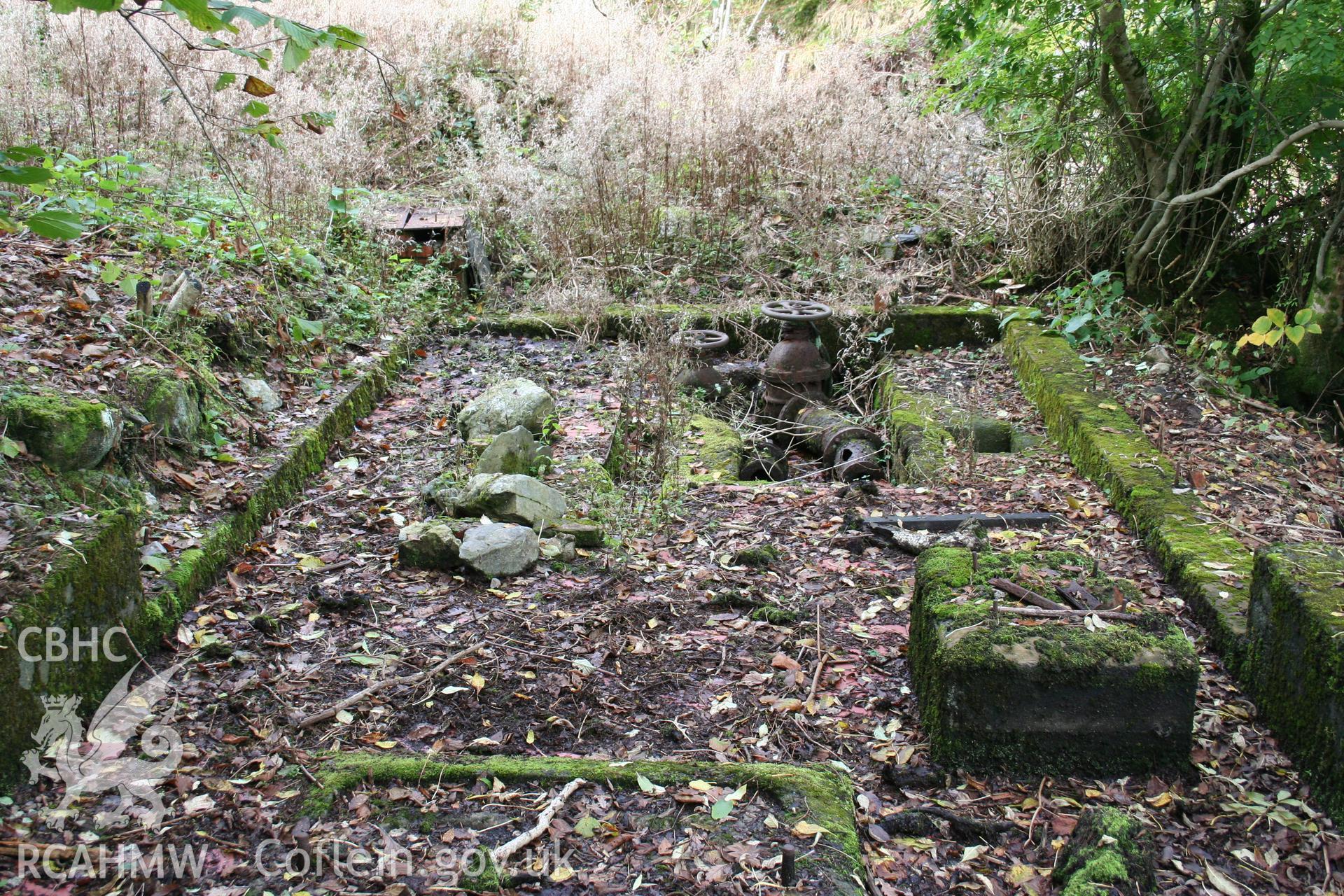 View from the southeast of the base of the turbine house, Hufenfa Meirion Milk Depot.