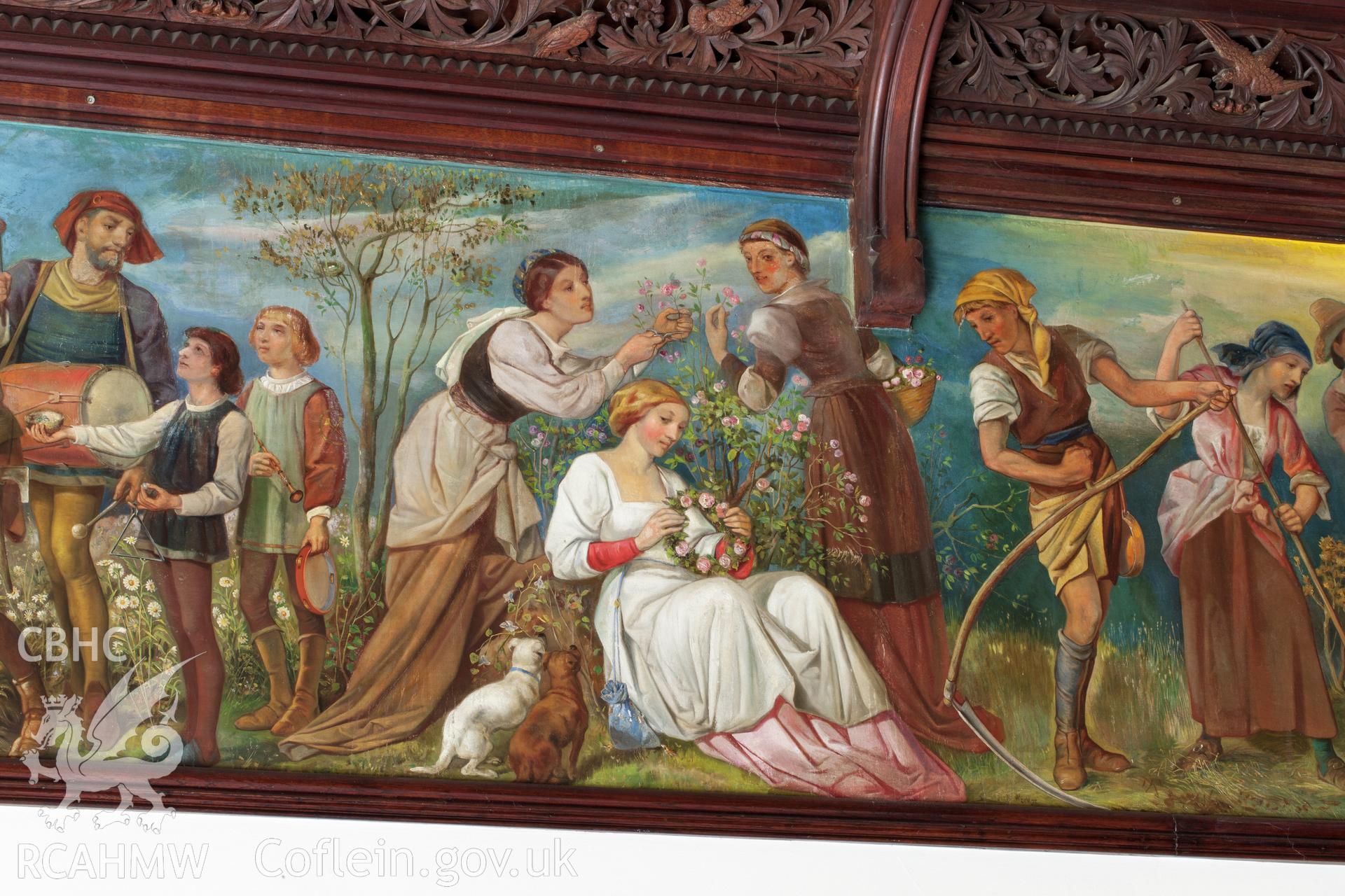 Painted frieze around James Harvey's room