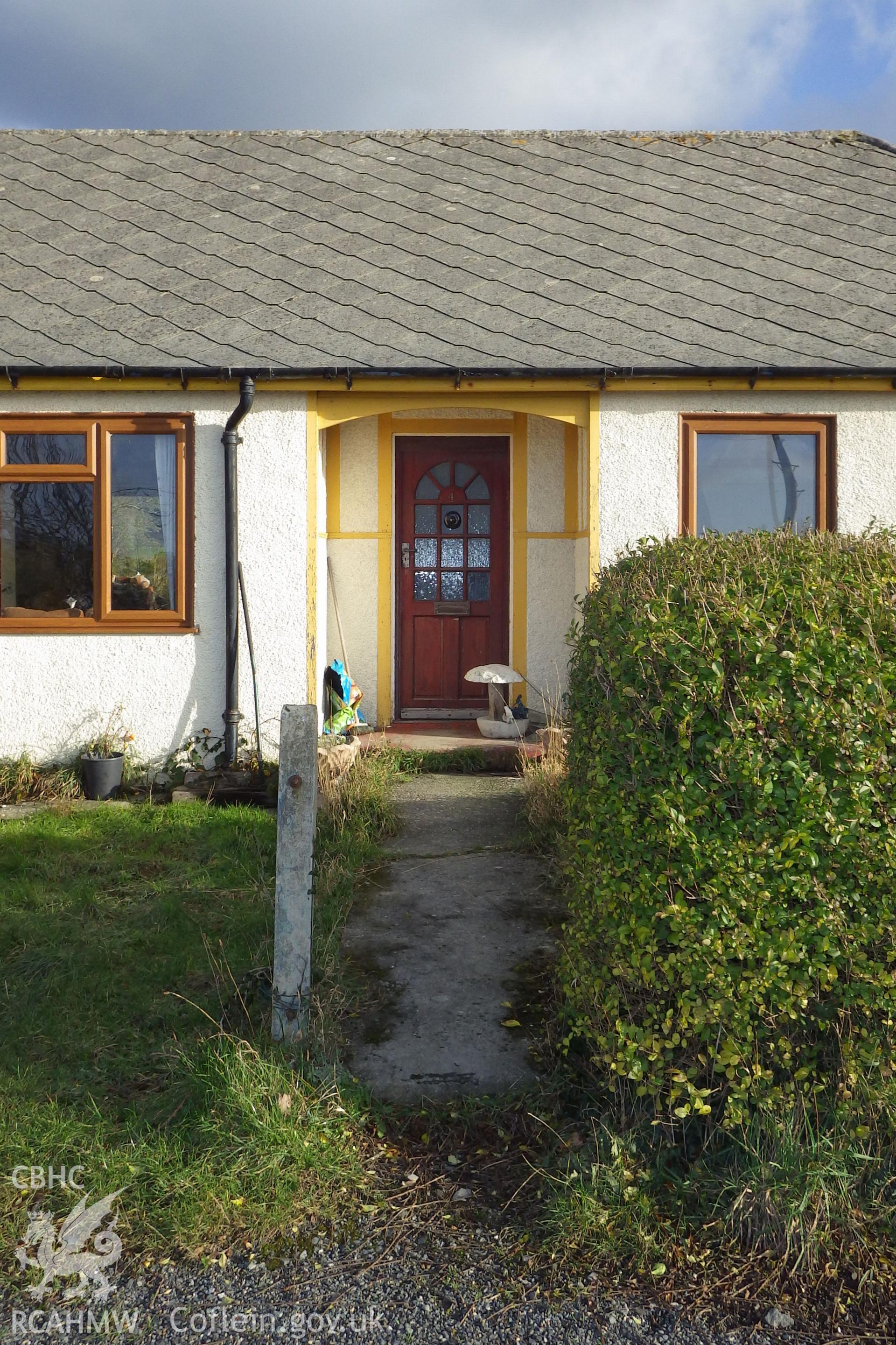Detail of front door, porch retaining some of original timbering effect
