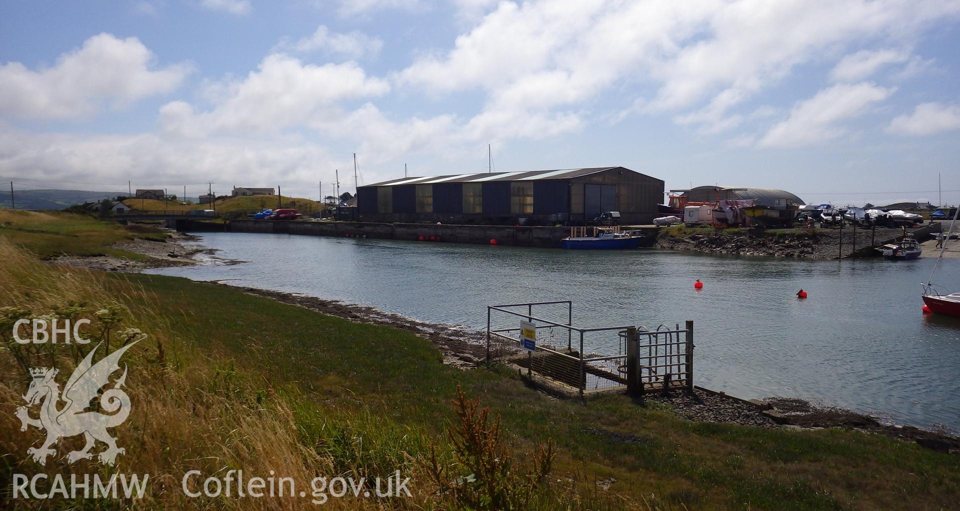 View of the present day boatyard from the east bank of the Leri