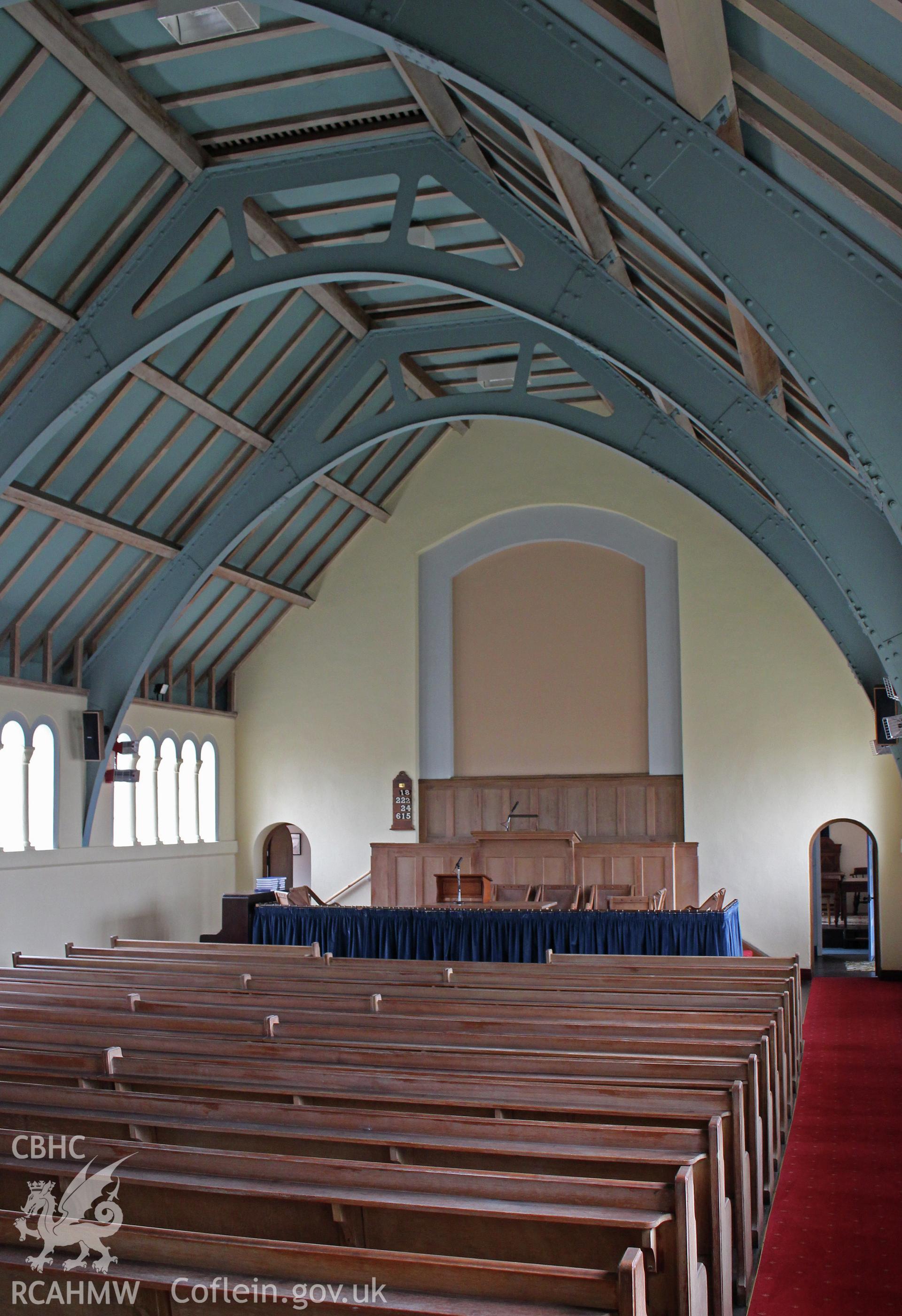 Interior of Baptist Chapel, Ruthin looking west