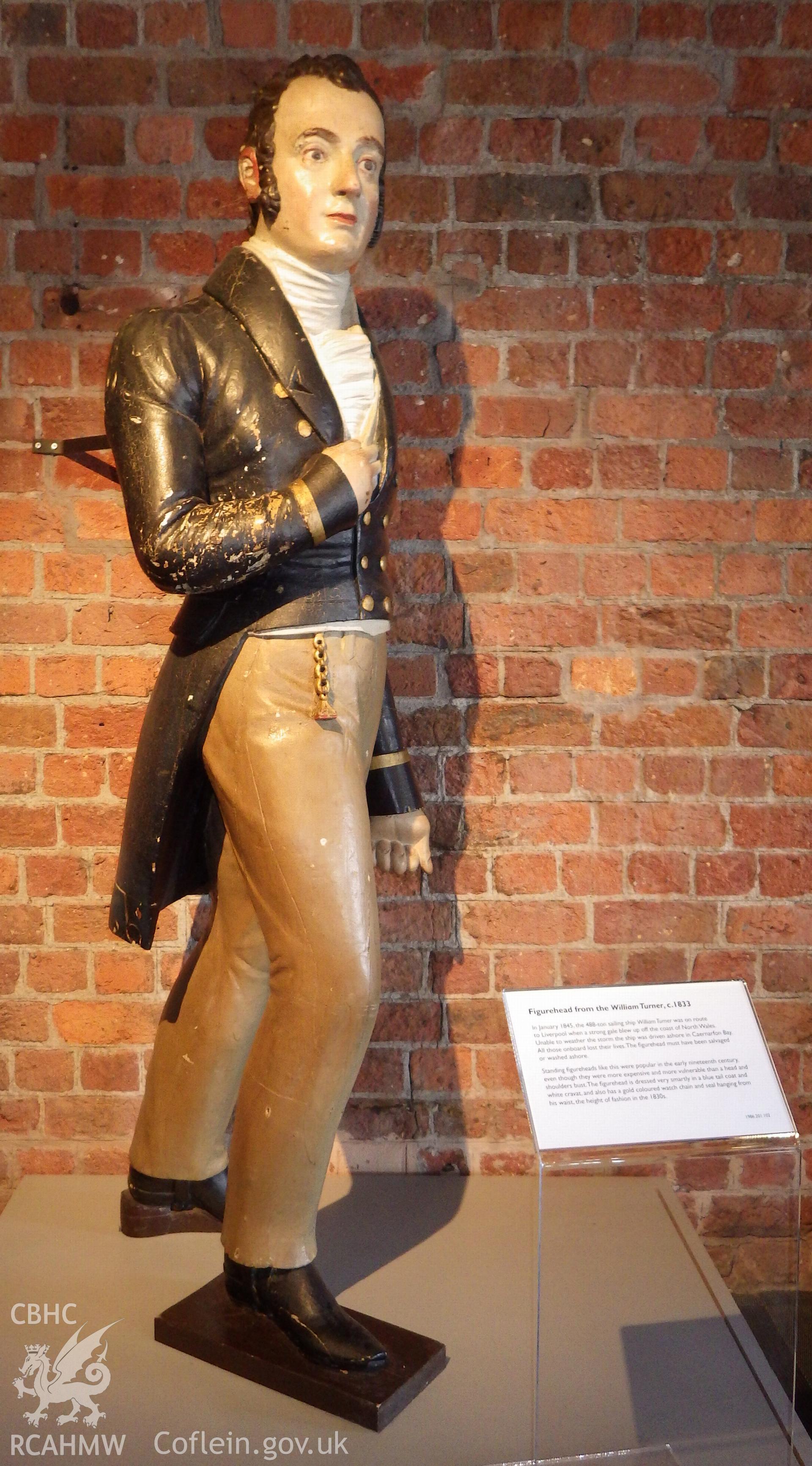 Investigators' Photographs of the figurehead of the WILLIAM TURNER, Merseyside Maritime Museum