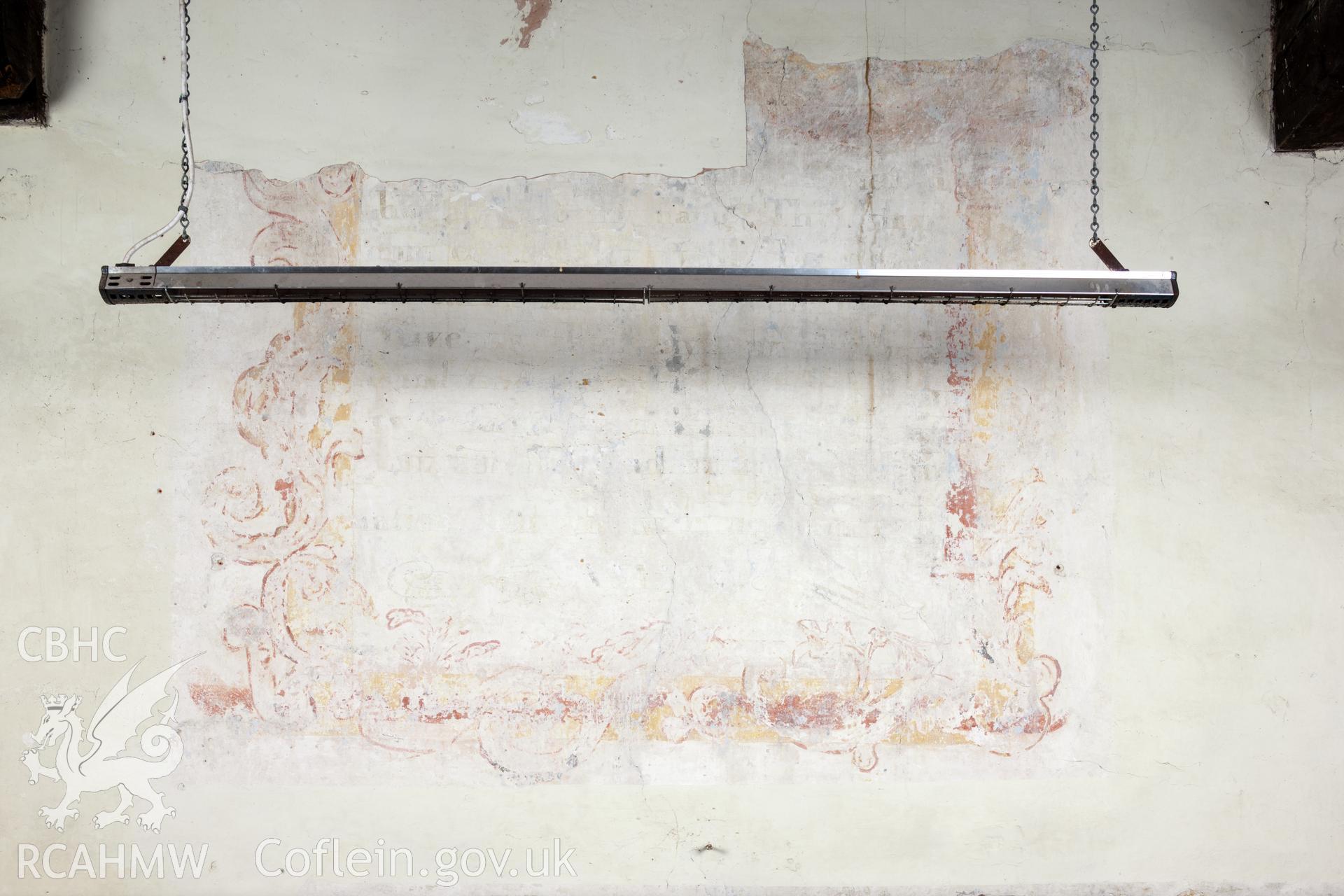 North wall east end, detail