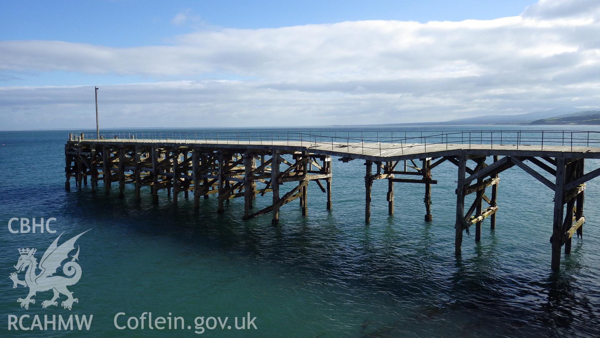 Pier viewed from west showing collapsed spans