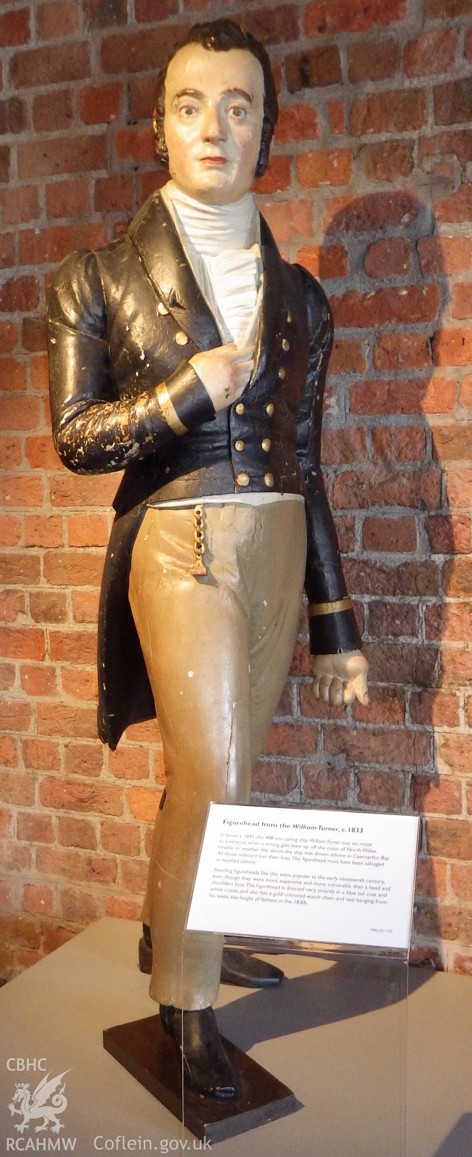 Investigators' Photographs of the figurehead of the WILLIAM TURNER, Merseyside Maritime Museum
