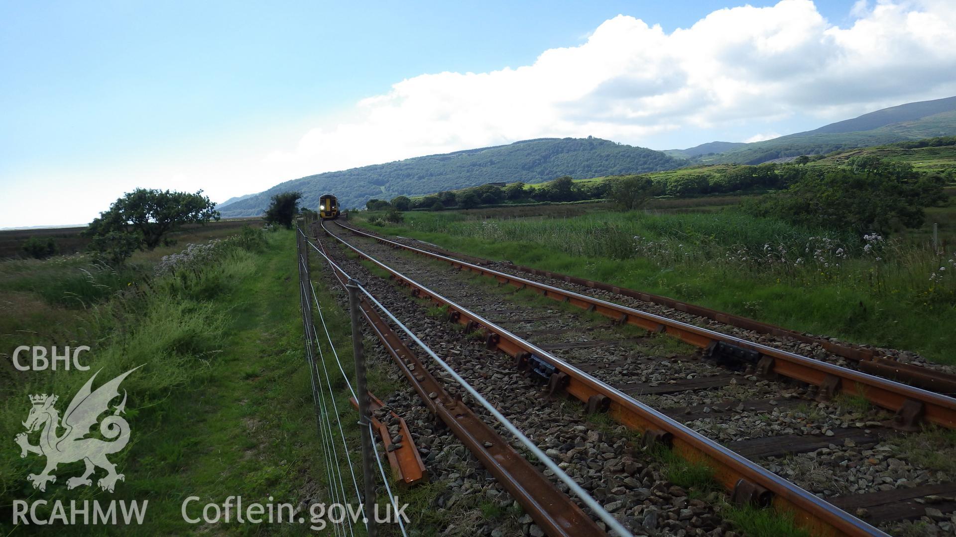 Arriva Train approaching Dyfi Railway Viaduct