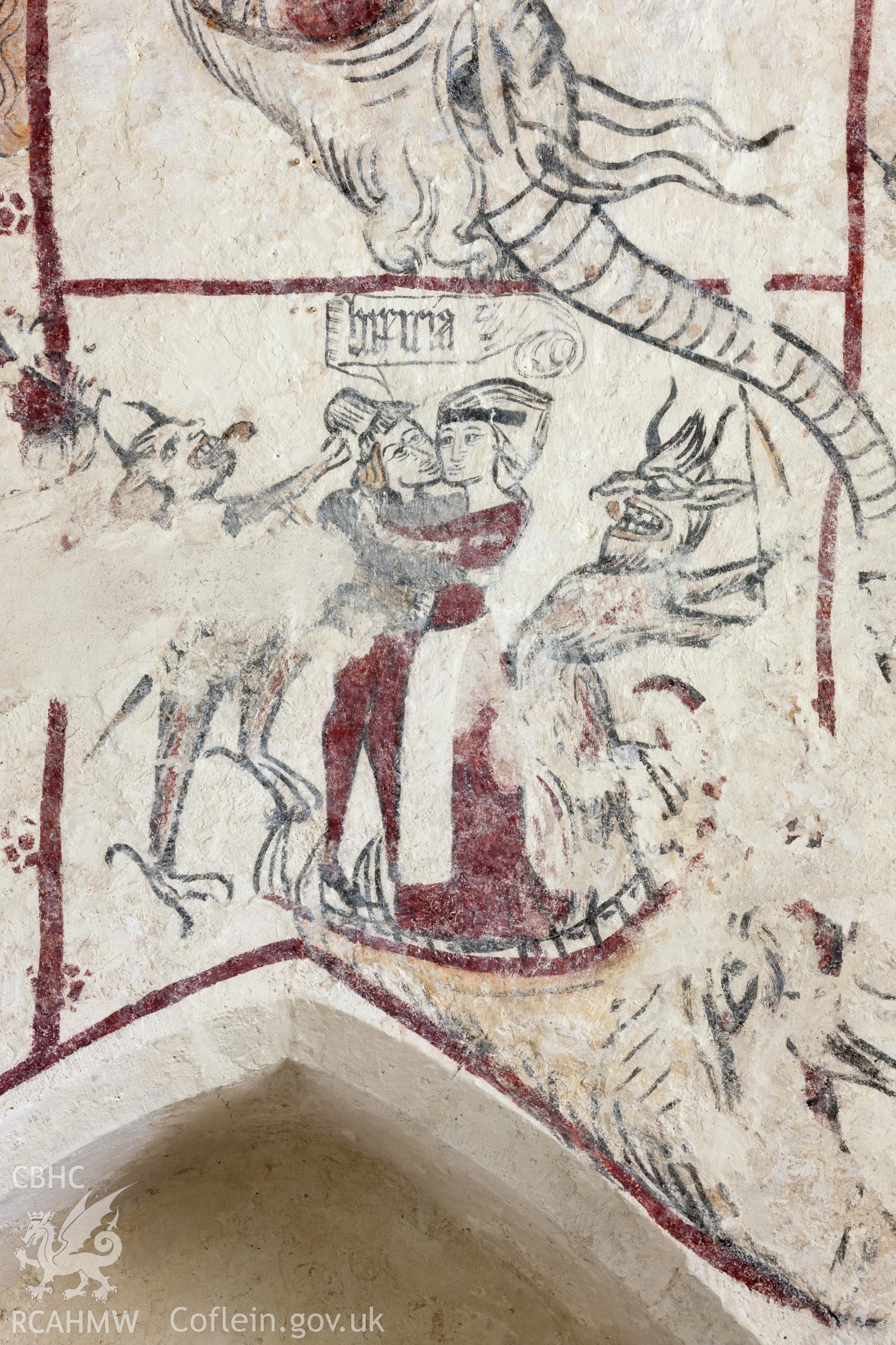 Wallpainting:  Seven Deadly Sins detail - Lust