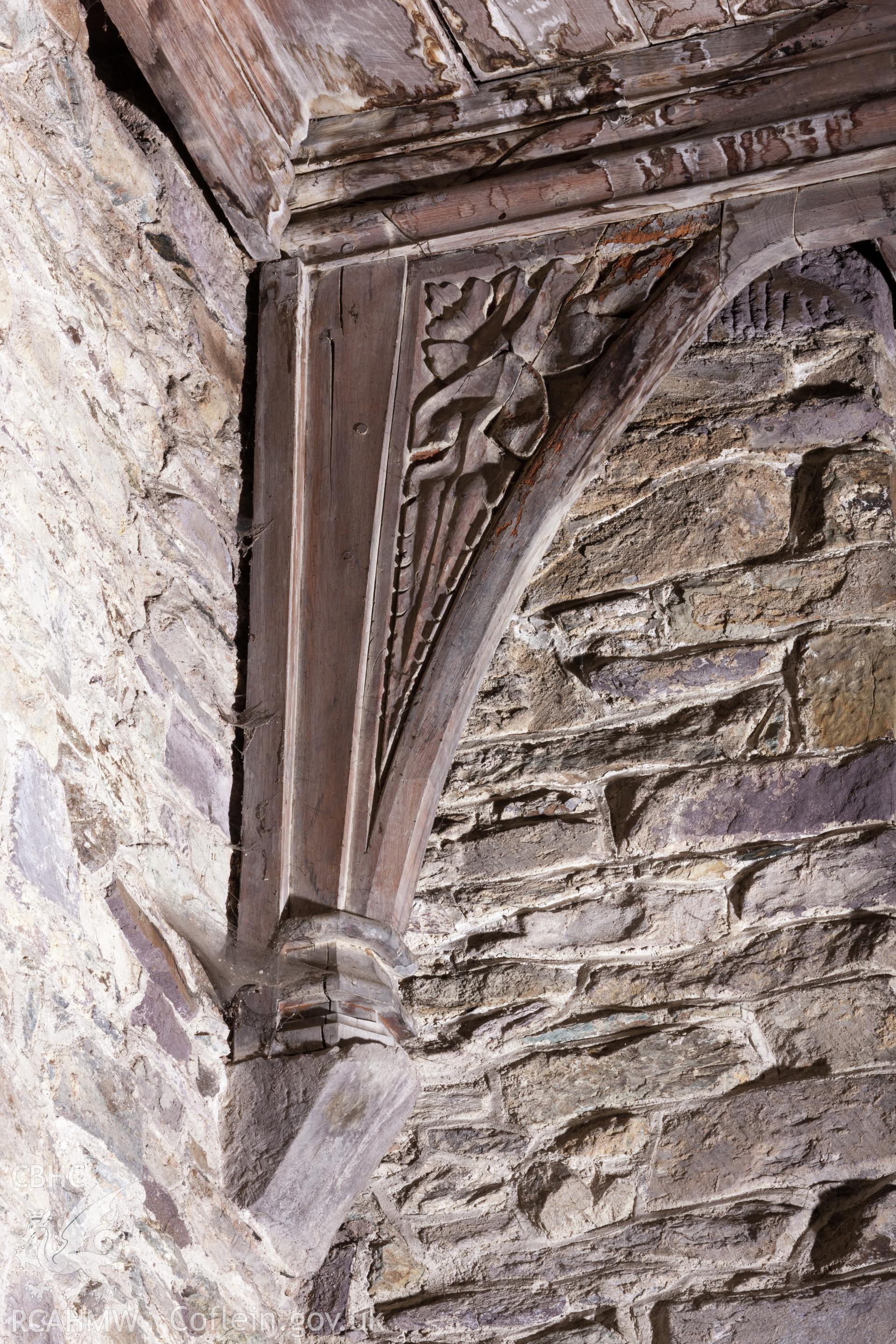 Spandrels in south aisle, south side, in sequence from the west....