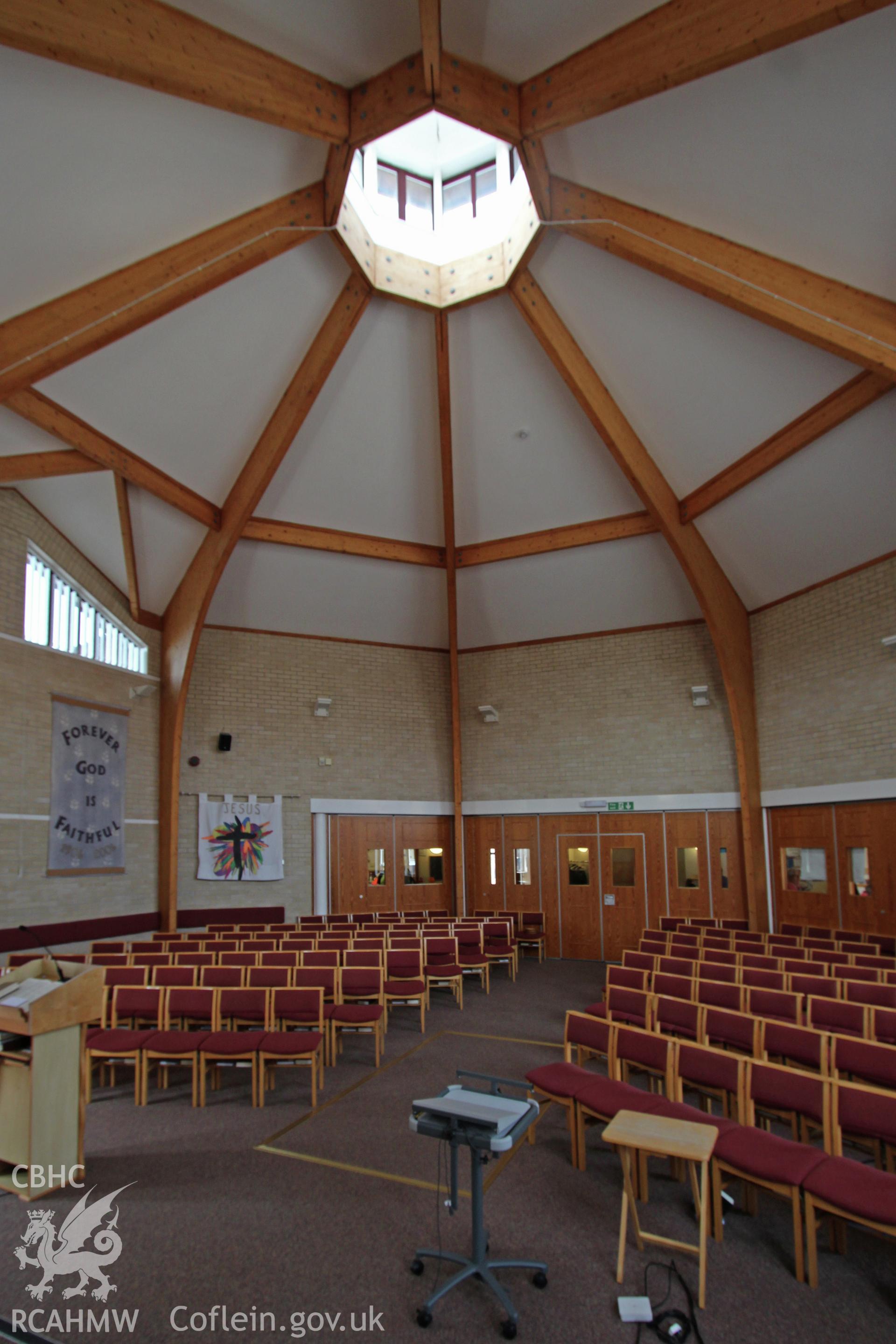 Manselton URC Chapel, Swansea, interior looking west