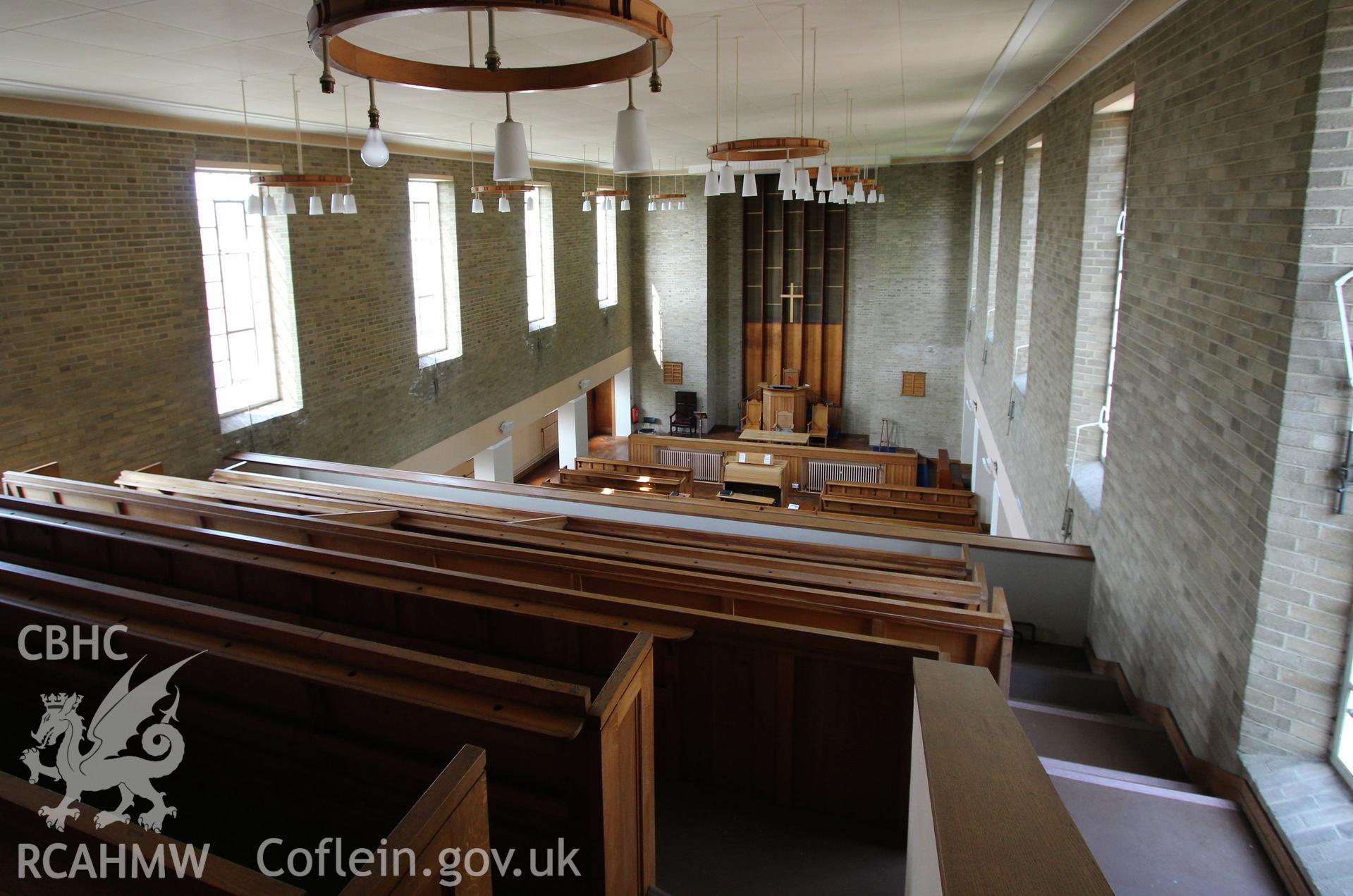 Trinity Chapel, Sketty, interior looking south-west from gallery