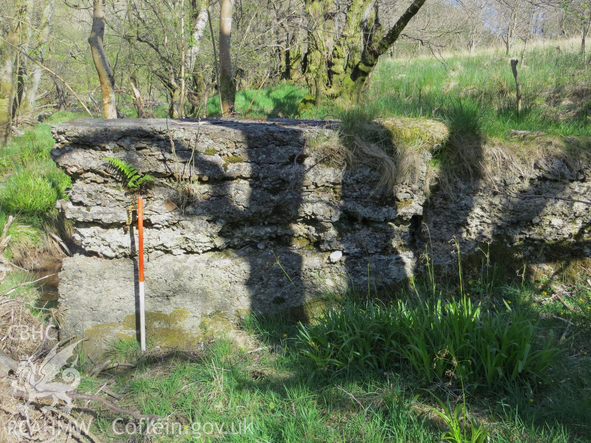 South abutment, north side; 1m scale.
