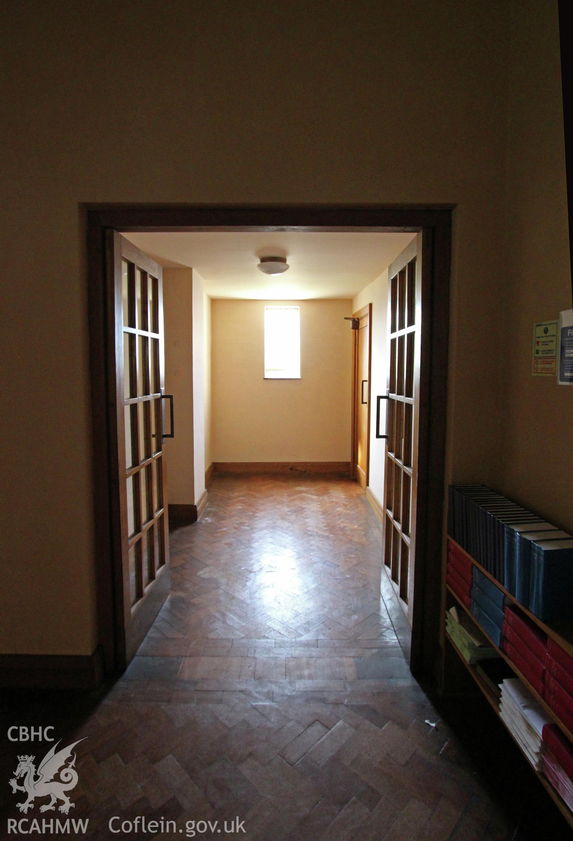 Trinity Chapel, Sketty, corridor to vestry