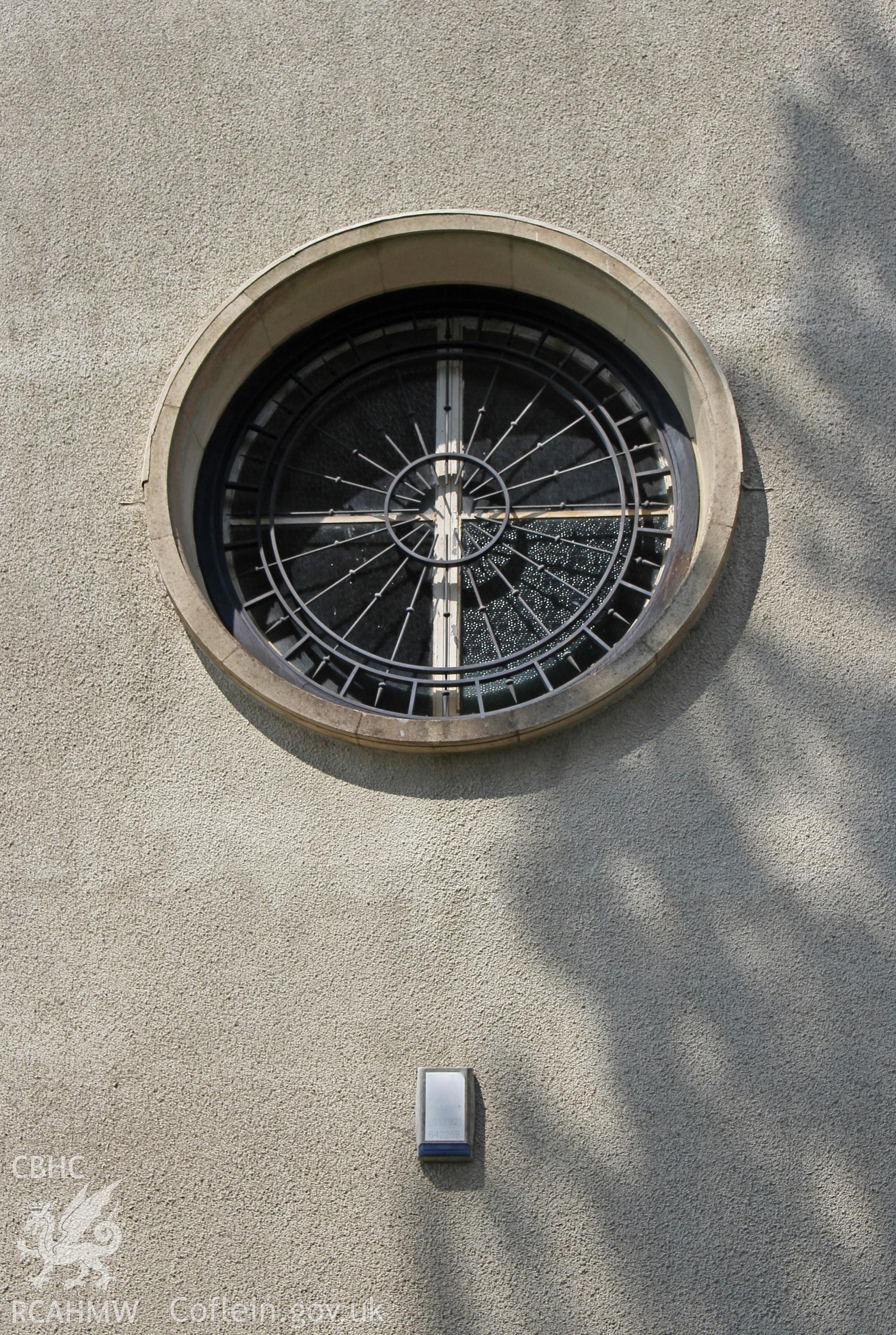 Trinity Chapel, Sketty, detail of east facade window