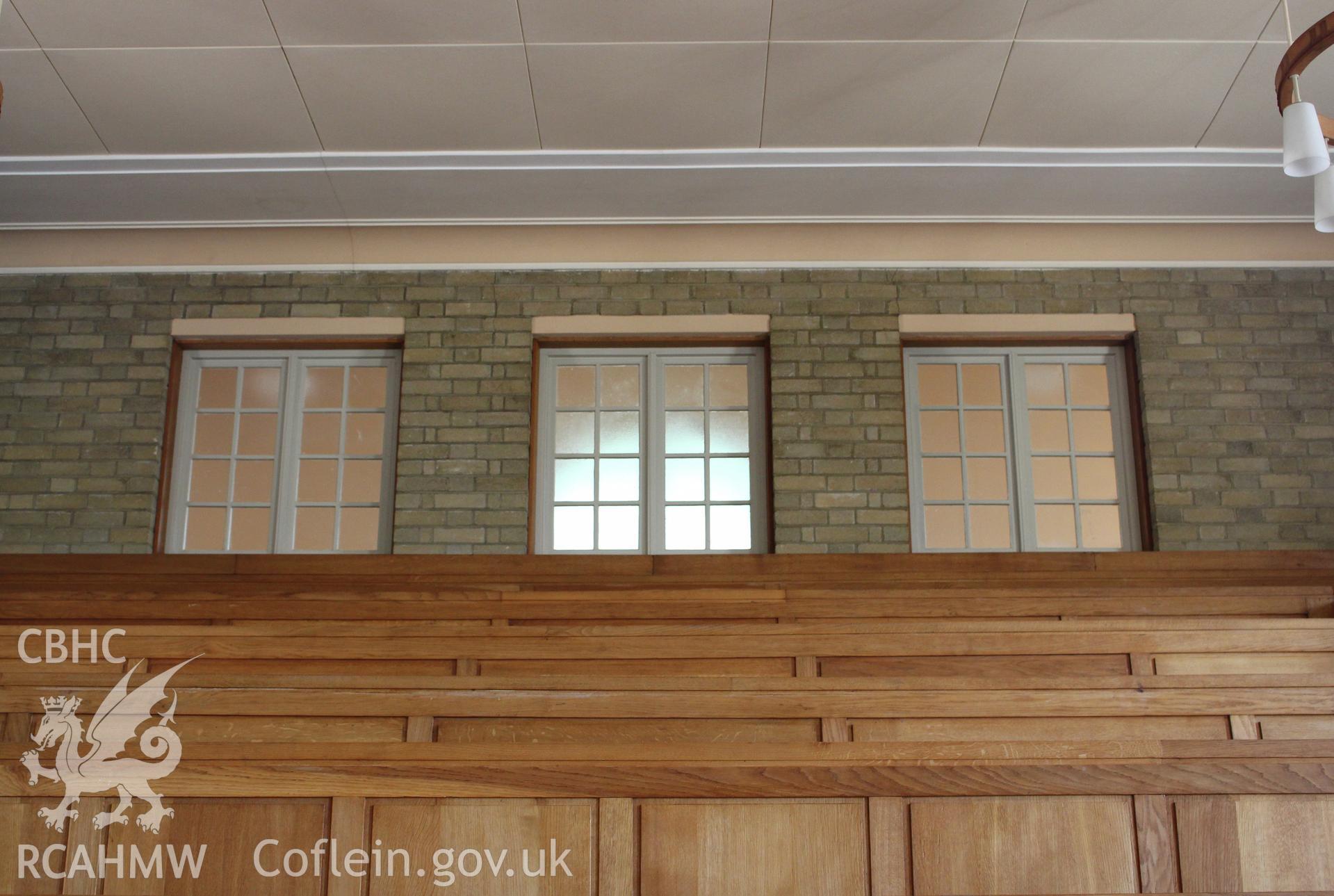 Trinity Chapel, Sketty, detail of windows above gallery