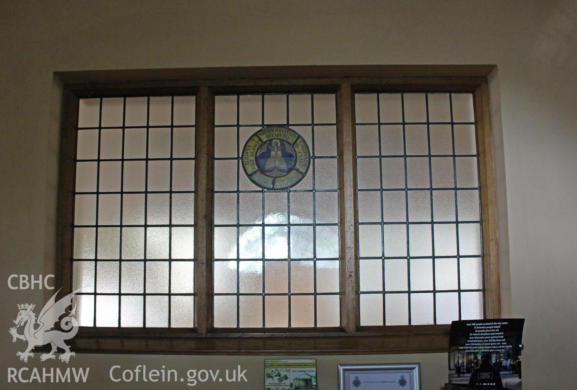 Trinity Chapel, Sketty, vestibule window