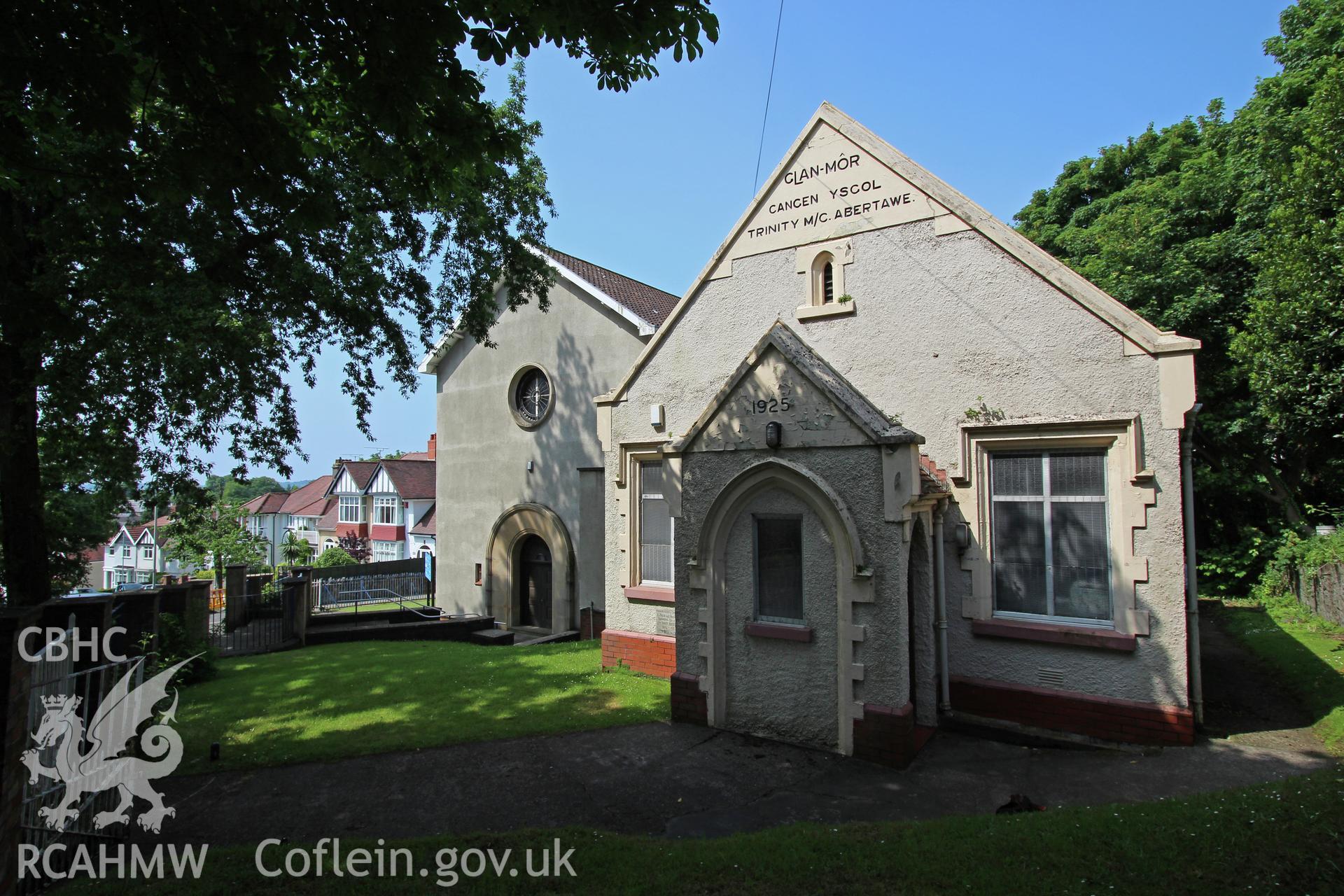 Trinity Chapel, Sketty and vestry from north-east
