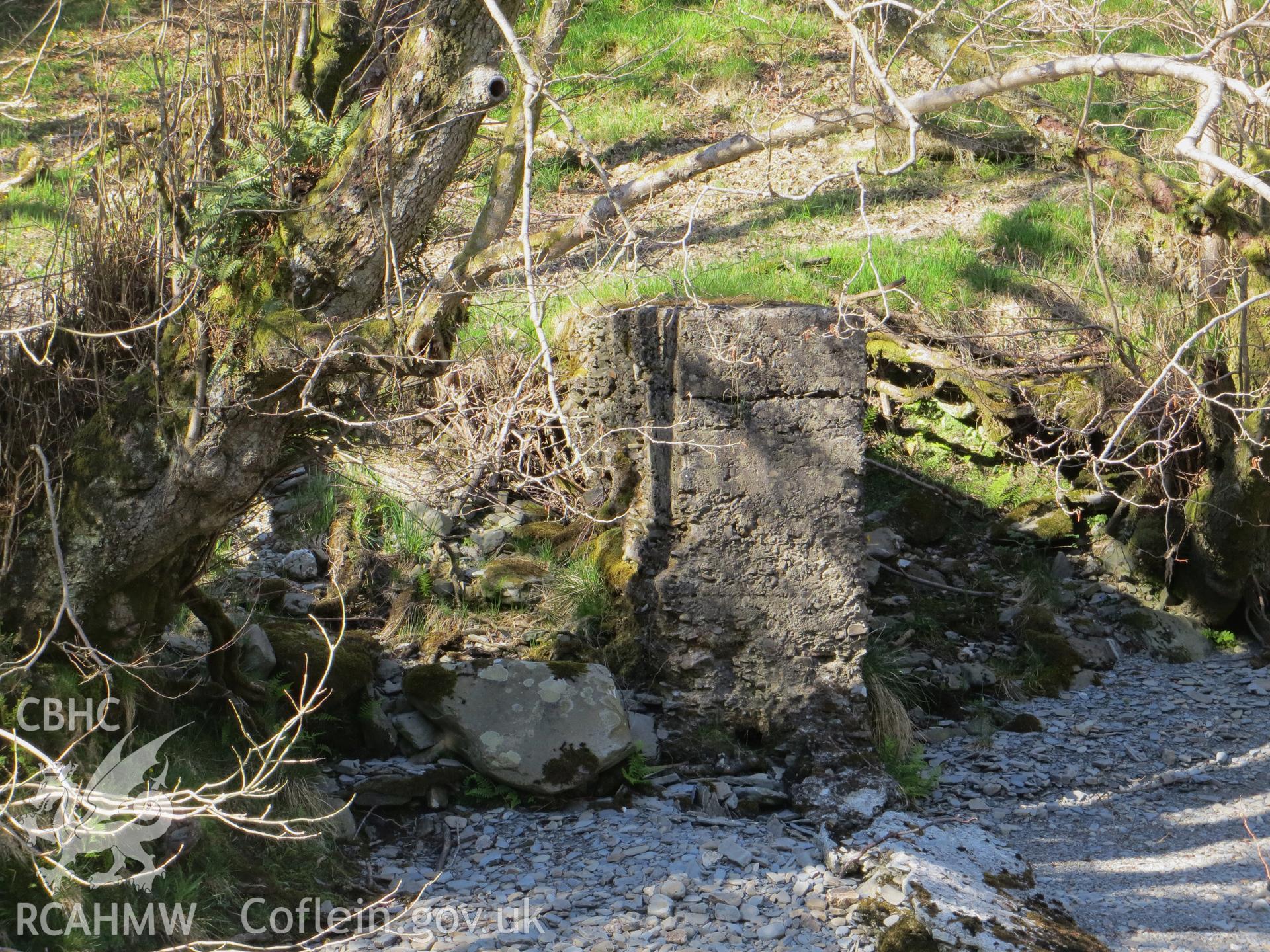 View of north abutment from across river.