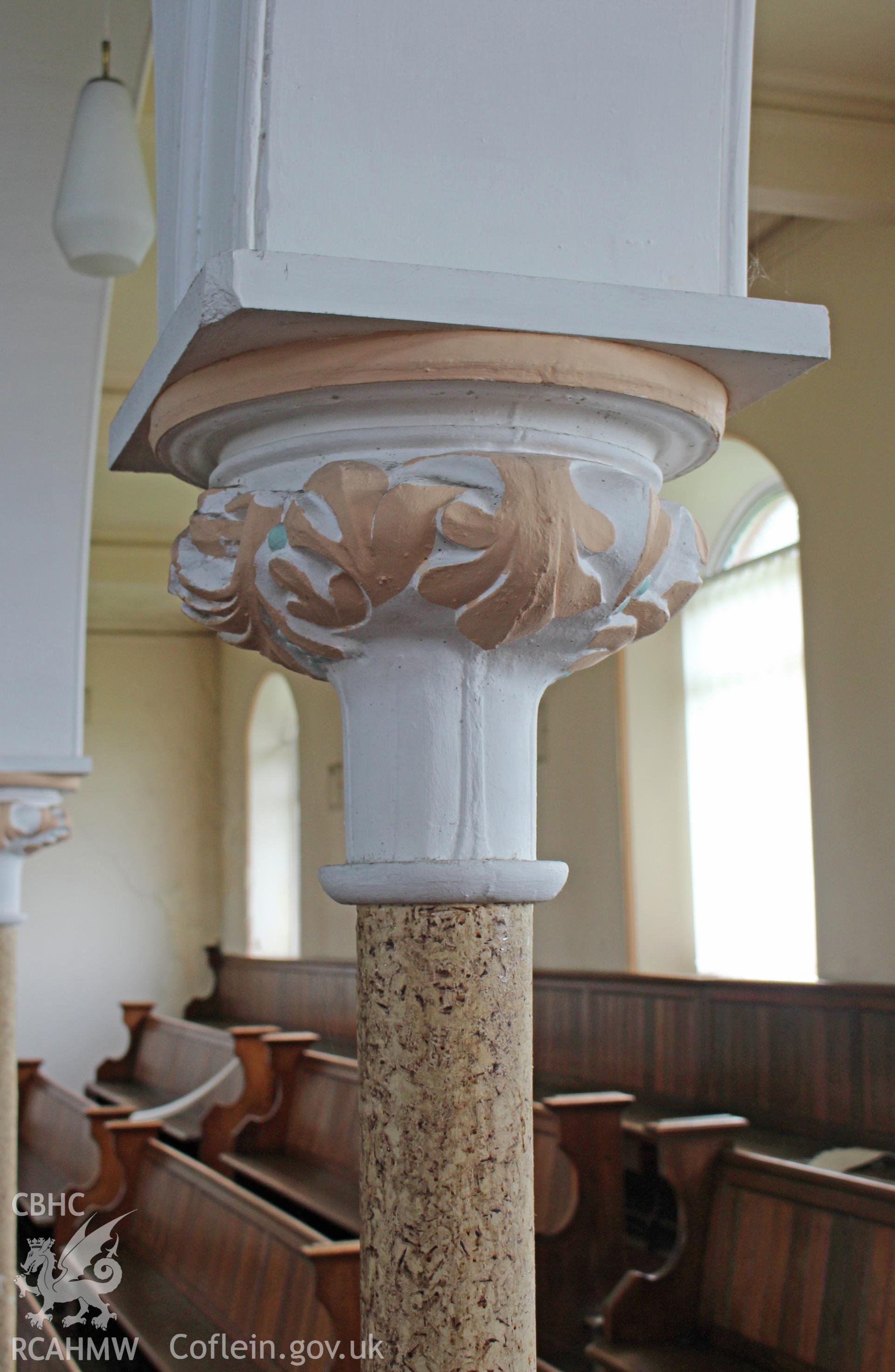 Bethel Independent Chapel, Pen-Clawdd, detail of column head.