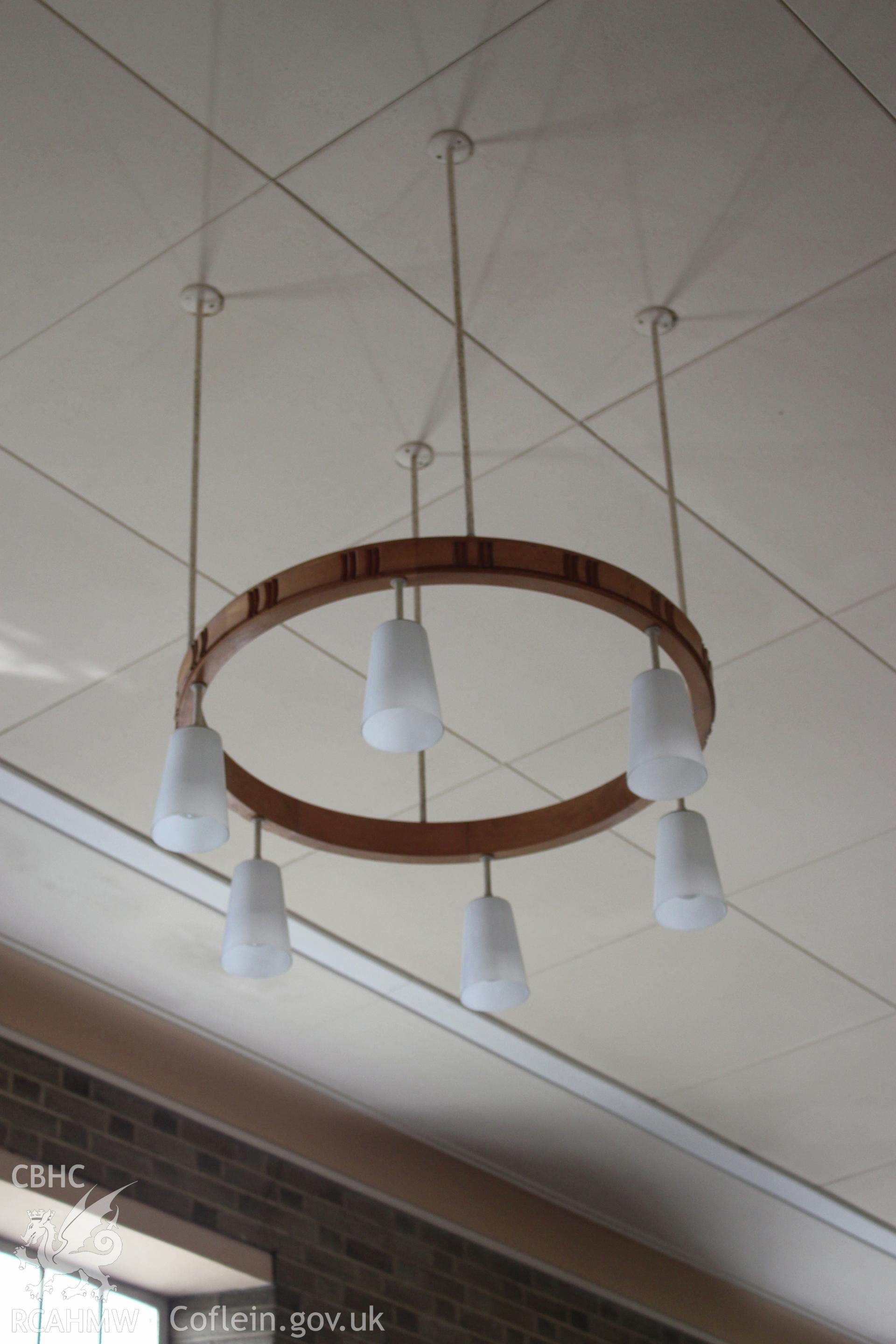 Trinity Chapel, Sketty, detail of ceiling light