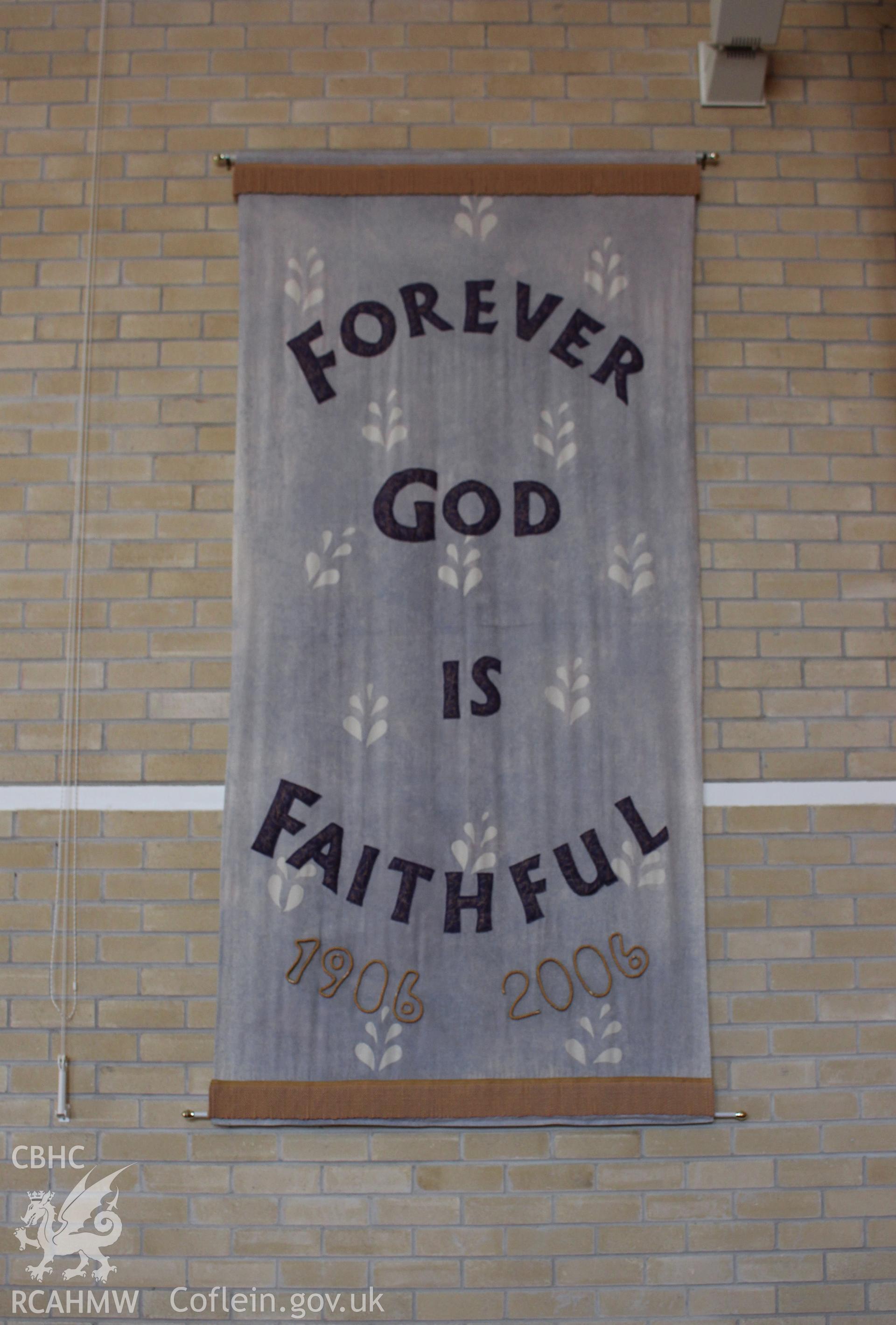Manselton URC Chapel, Swansea, detail of banner