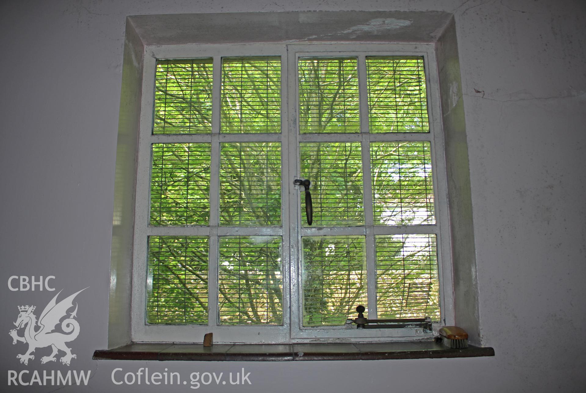 Trinity Chapel, Sketty, detail of window in ministers room,