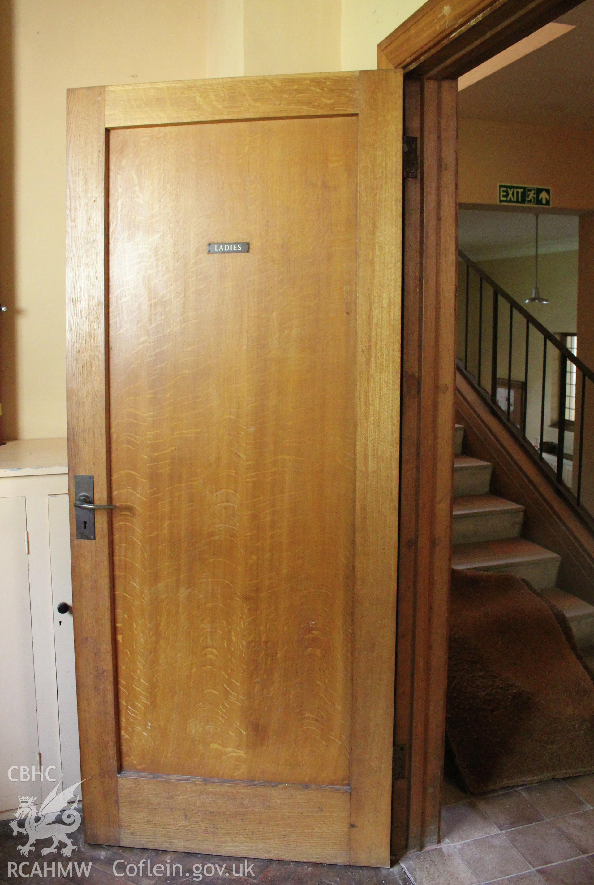 Trinity Chapel, Sketty, detail of door