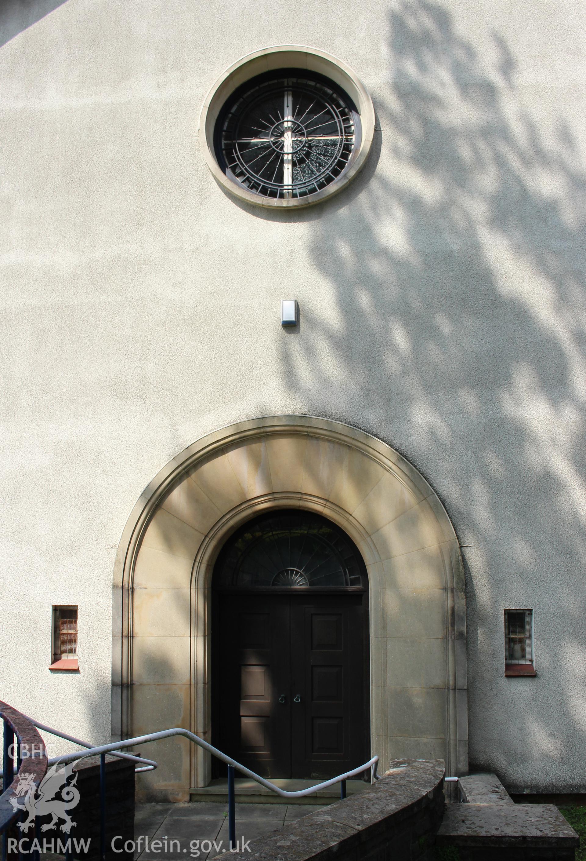 Trinity Chapel, Sketty, detail of east facade