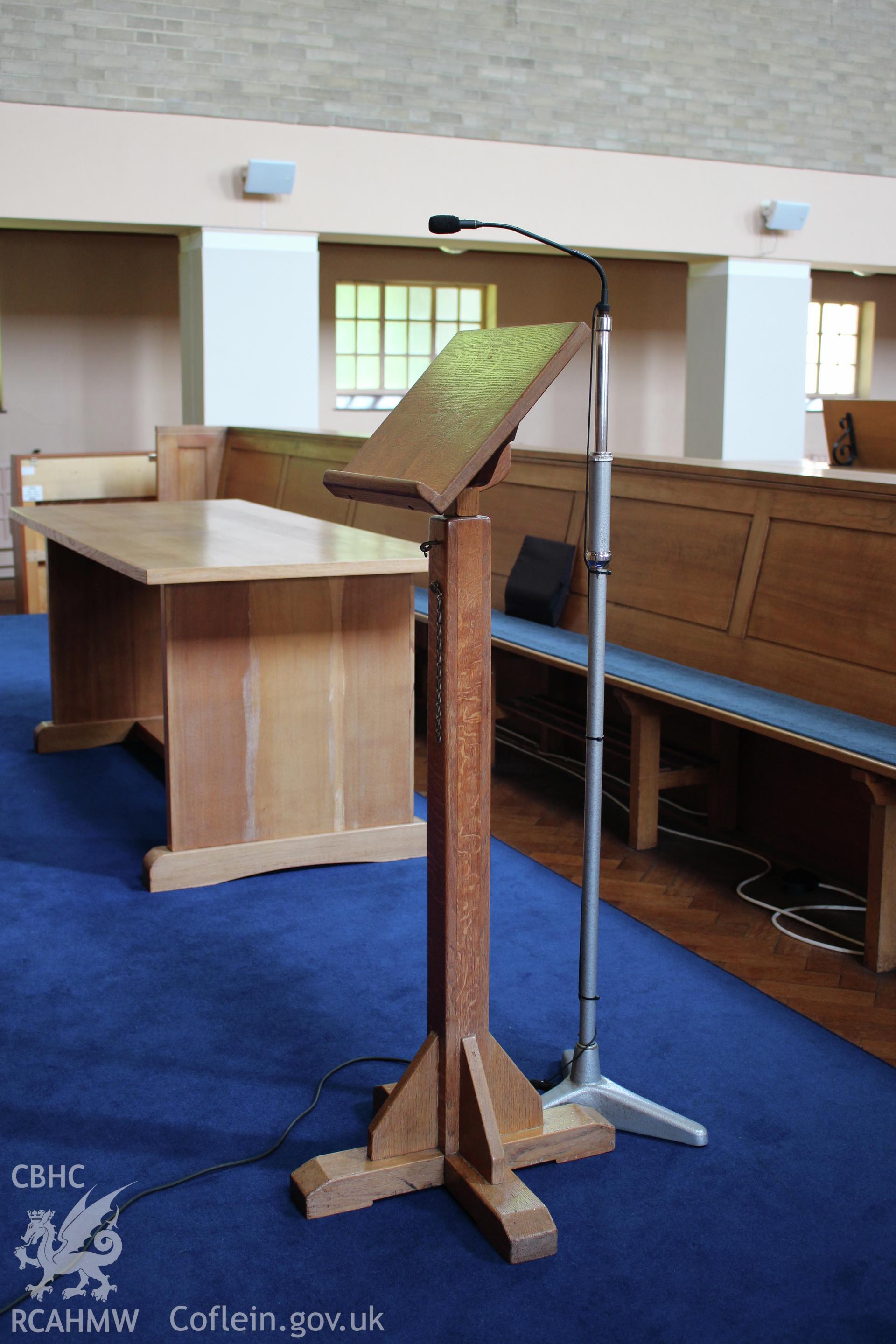 Trinity Chapel, Sketty, detail of lectern