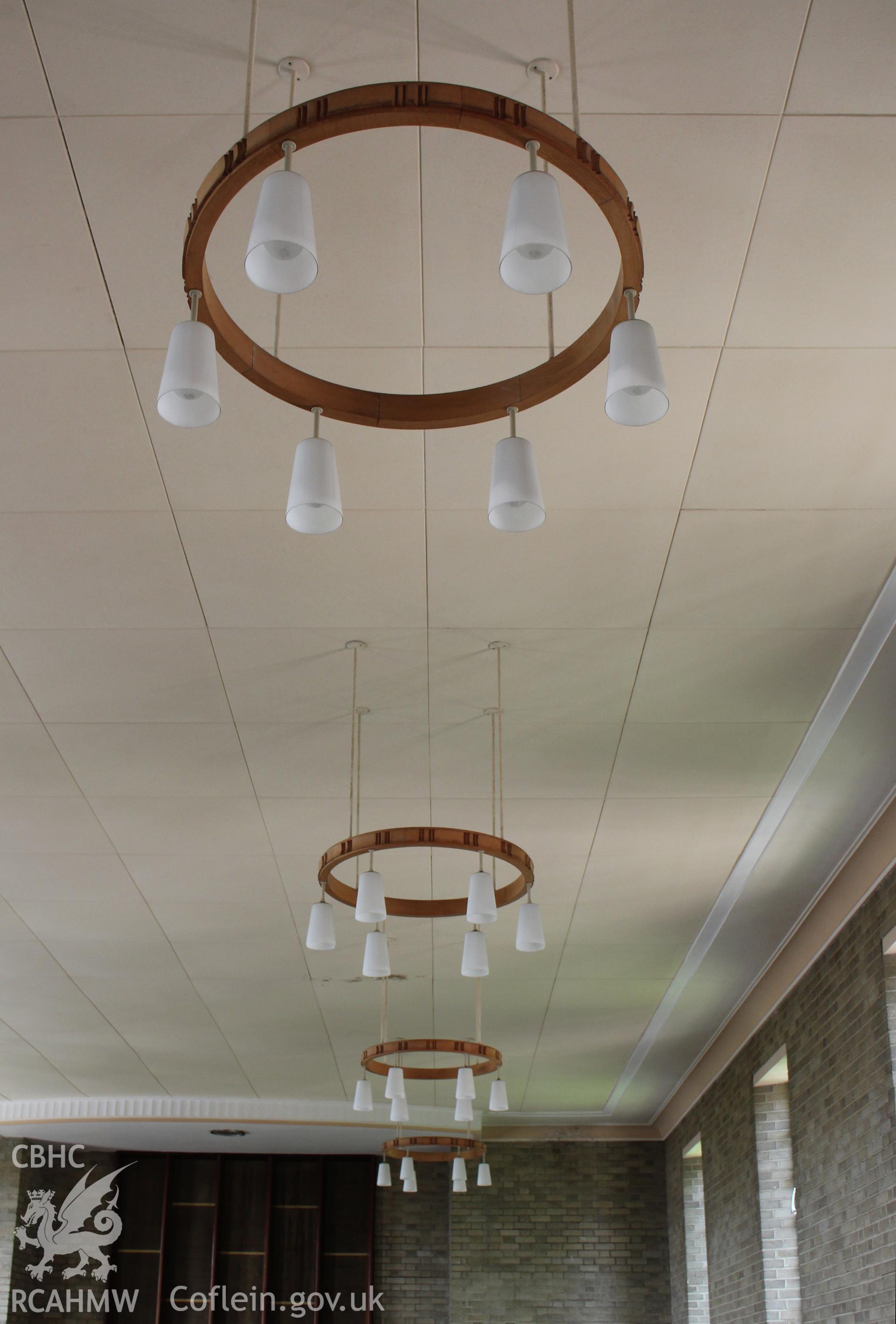 Trinity Chapel, Sketty, detail of ceiling lights