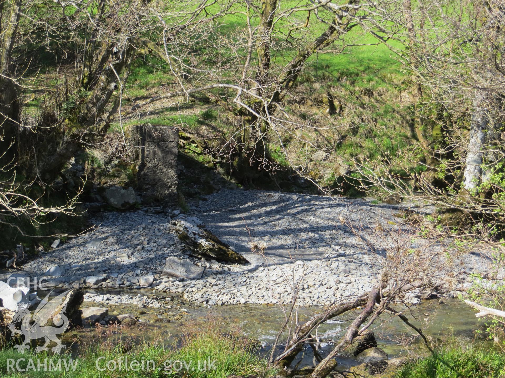 View of north abutment from across river.