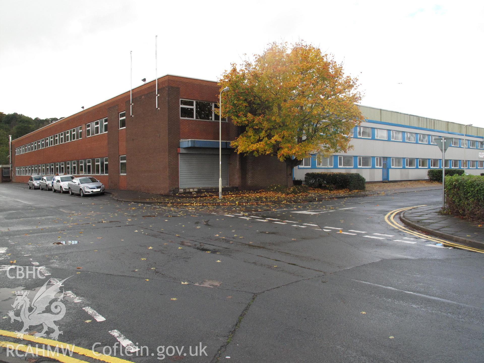Pre-1943 building at ST 1116 8580, Treforest Trading Estate, from the east.