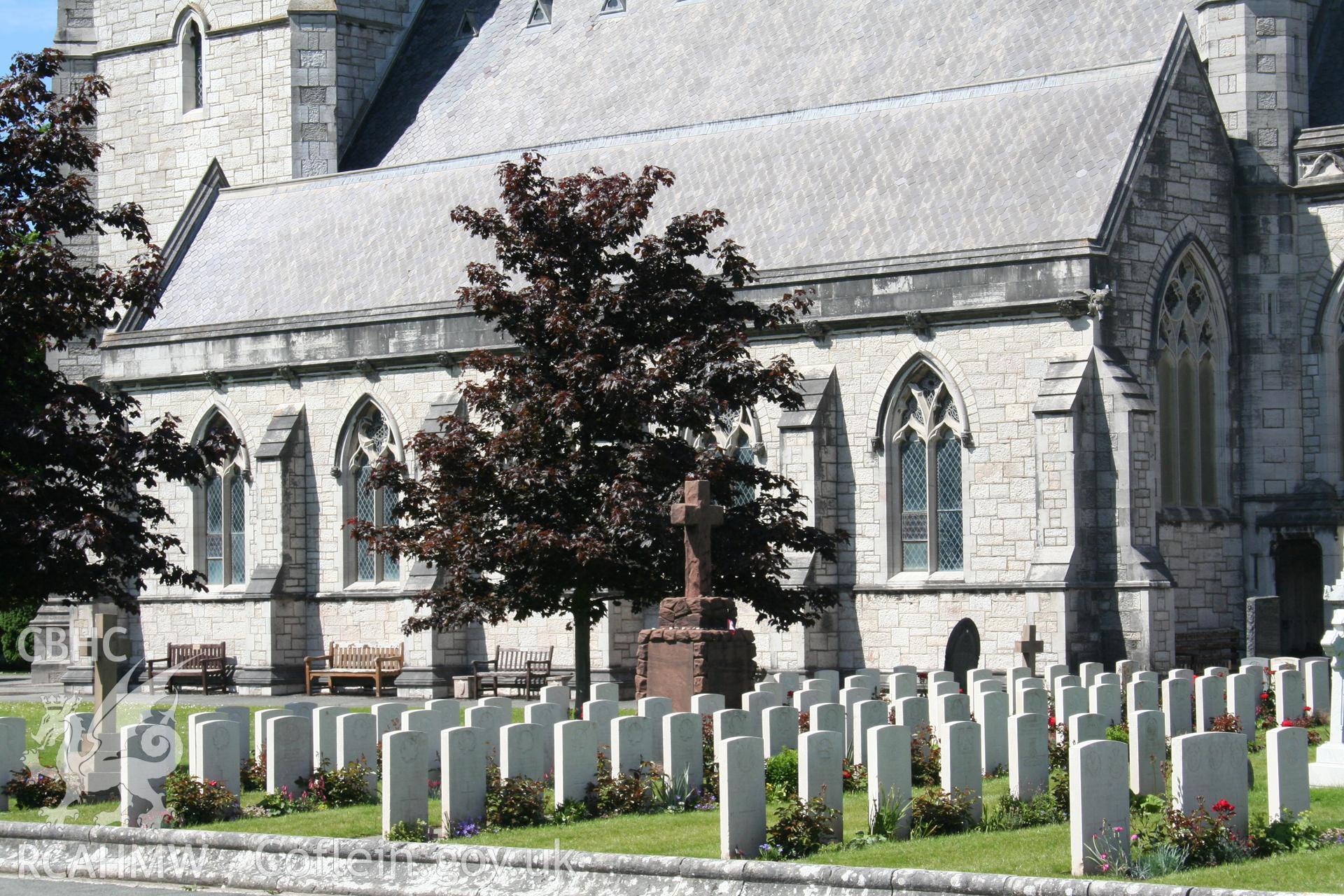 Canadian war graves, viewed from the south.