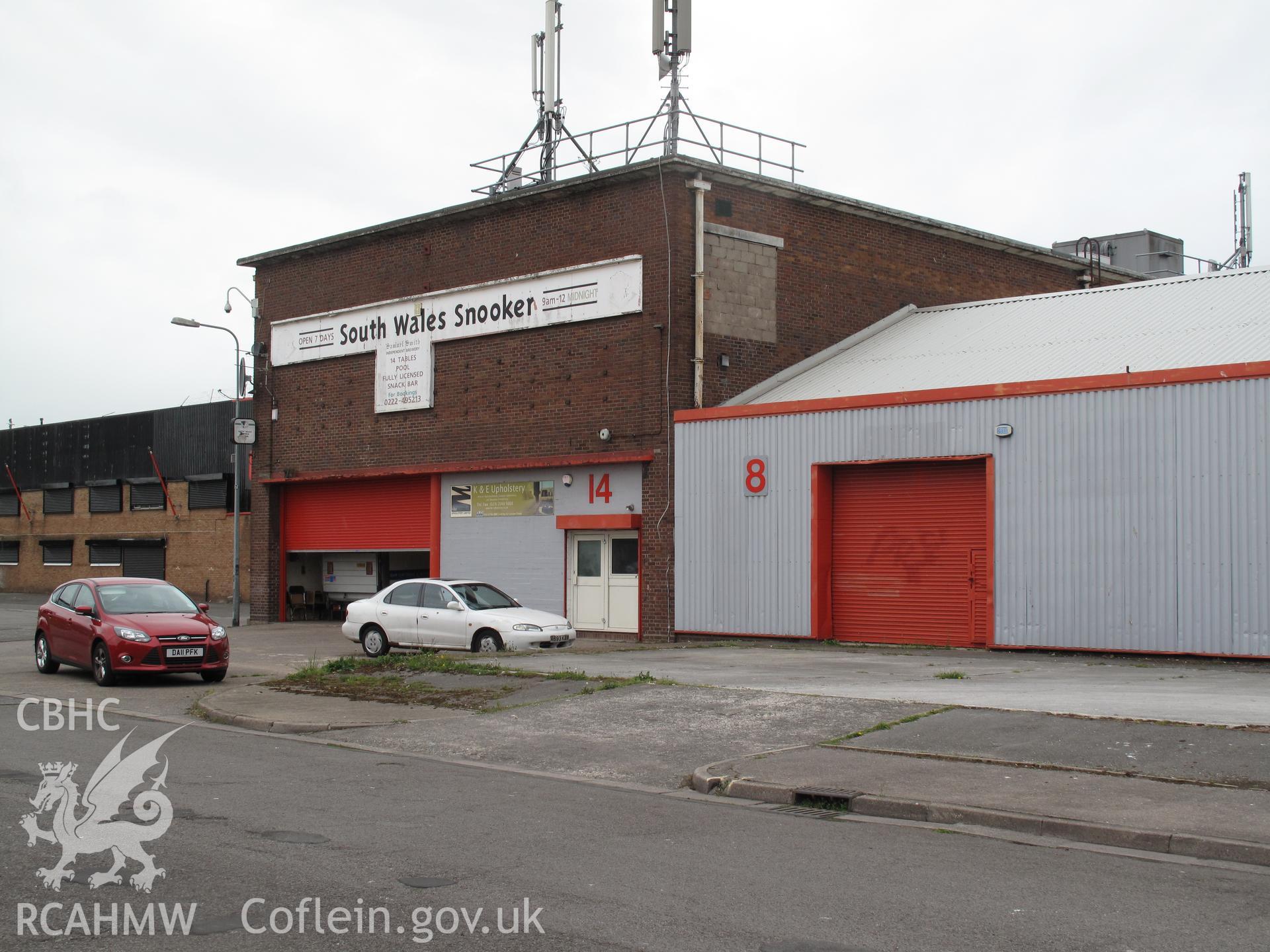 View from the west of the former F E Fox Biscuit Factory, Cardiff.