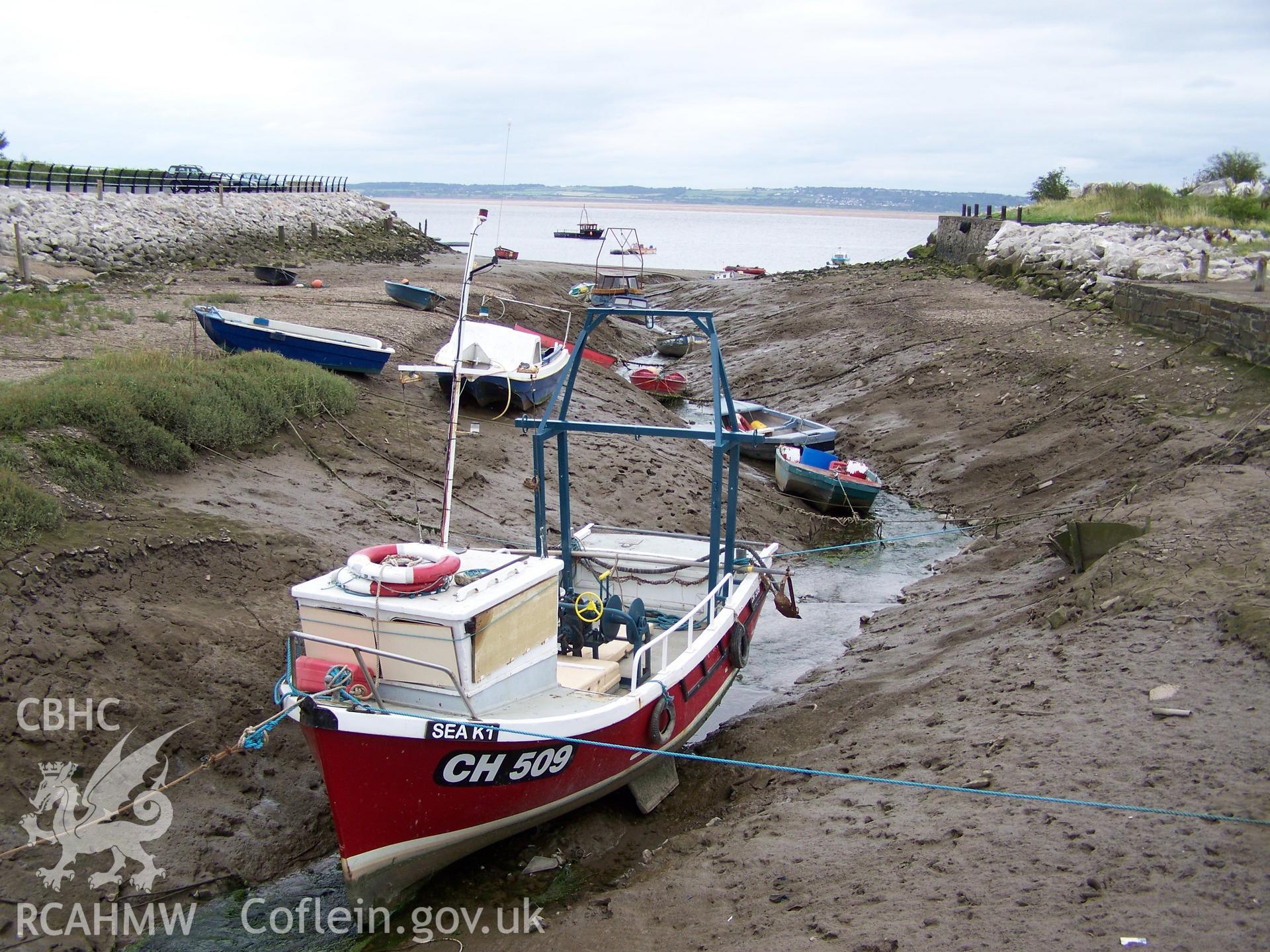Greenfield harbour, silted up and used only by small craft and fishing boats