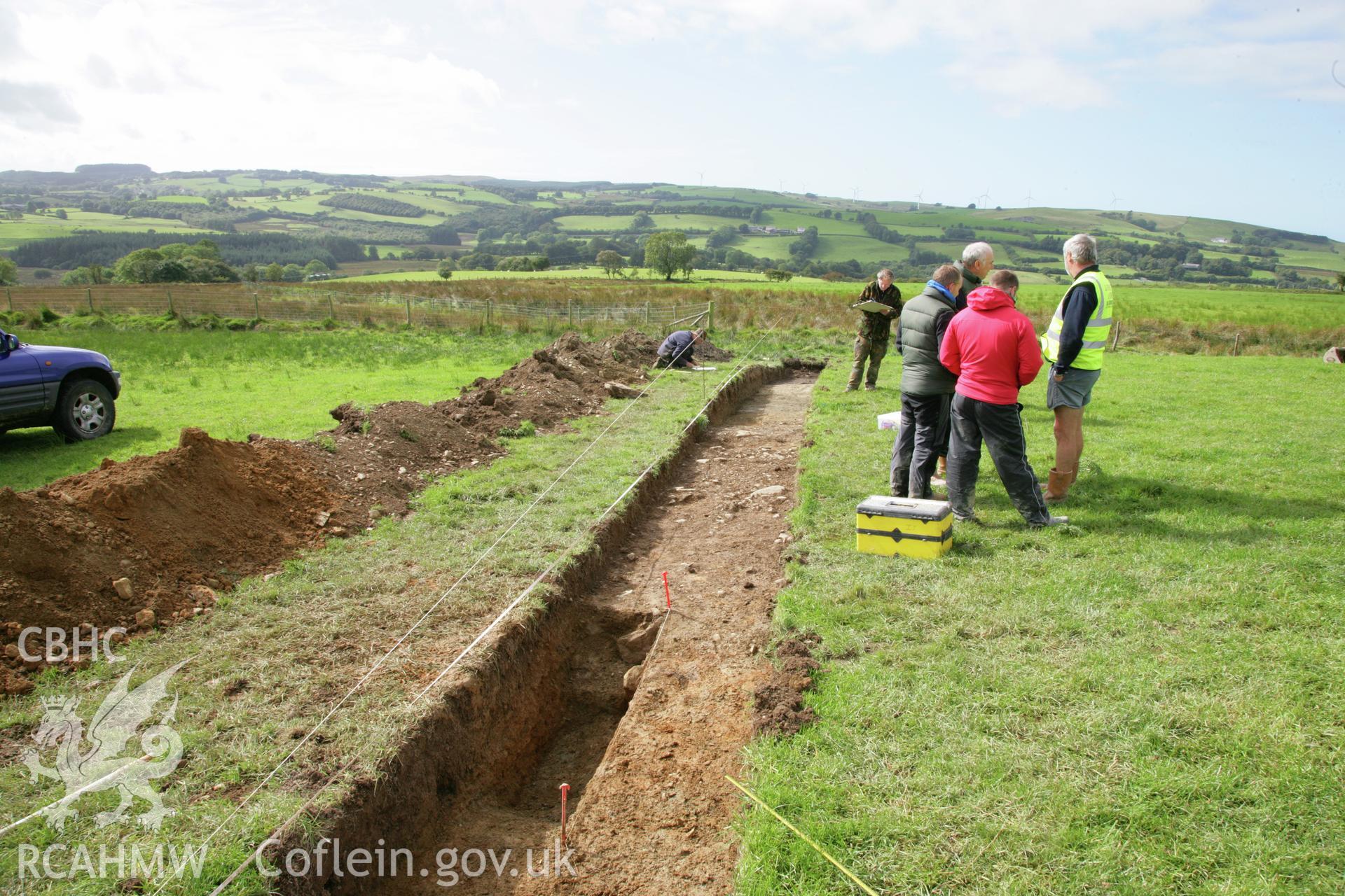 Photo survey of Penlan Roman road excavations, by Archaeology Wales for S4C programme 'Olion'.