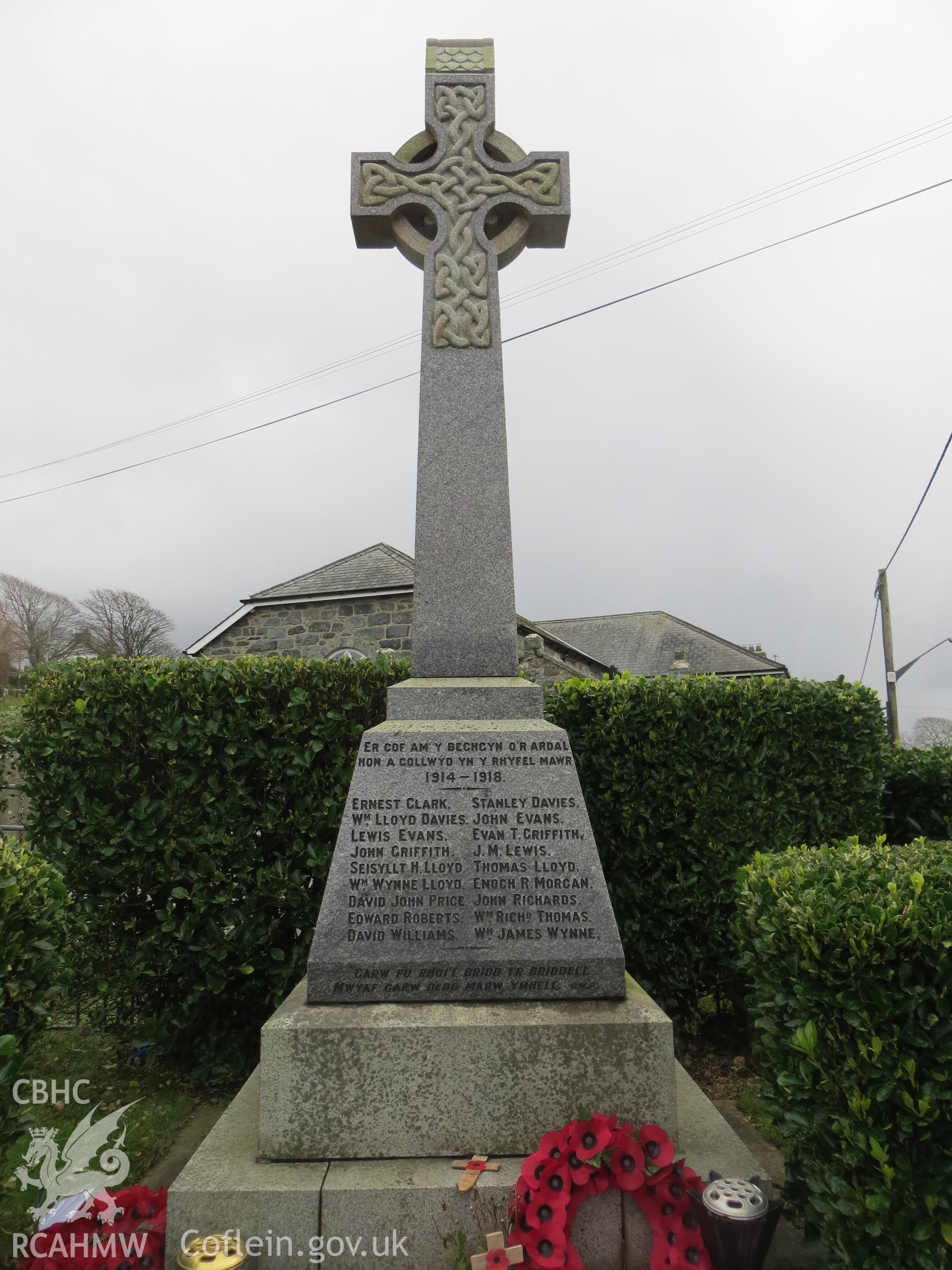 Front north face of monument.