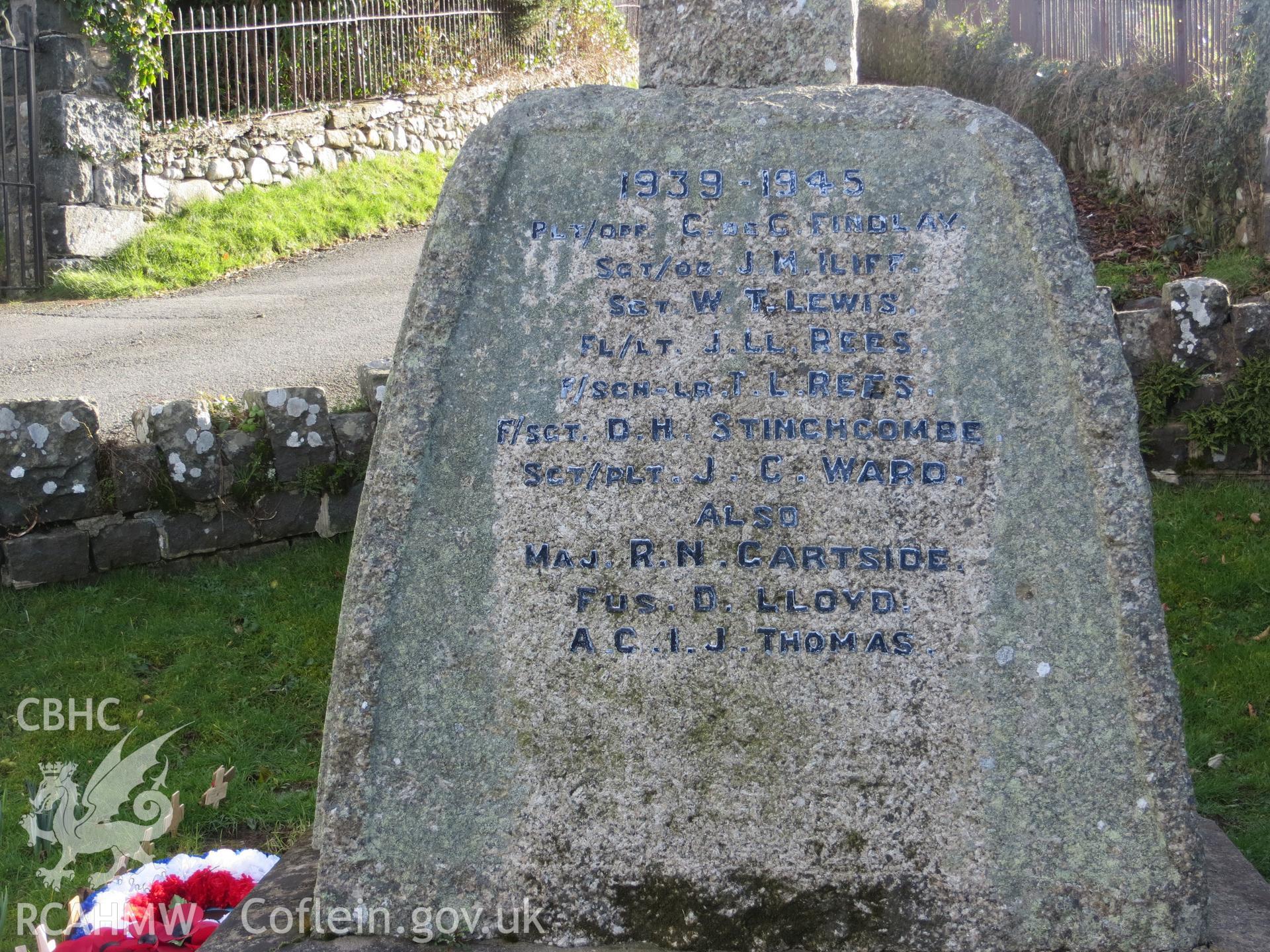 Inscribed north-west face.
