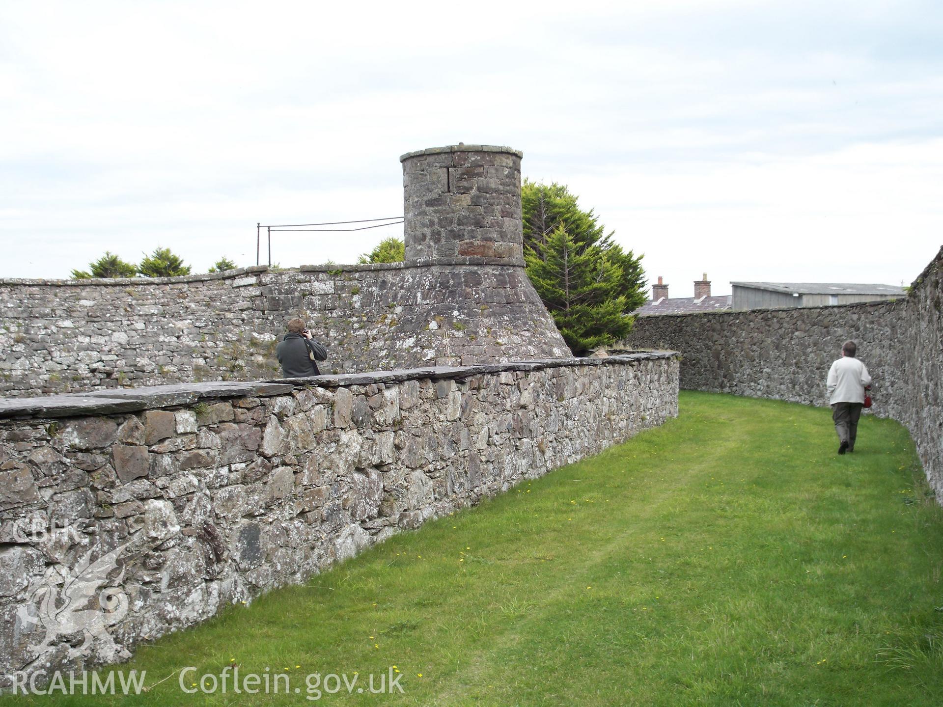 Inner defensive wall and watchtower